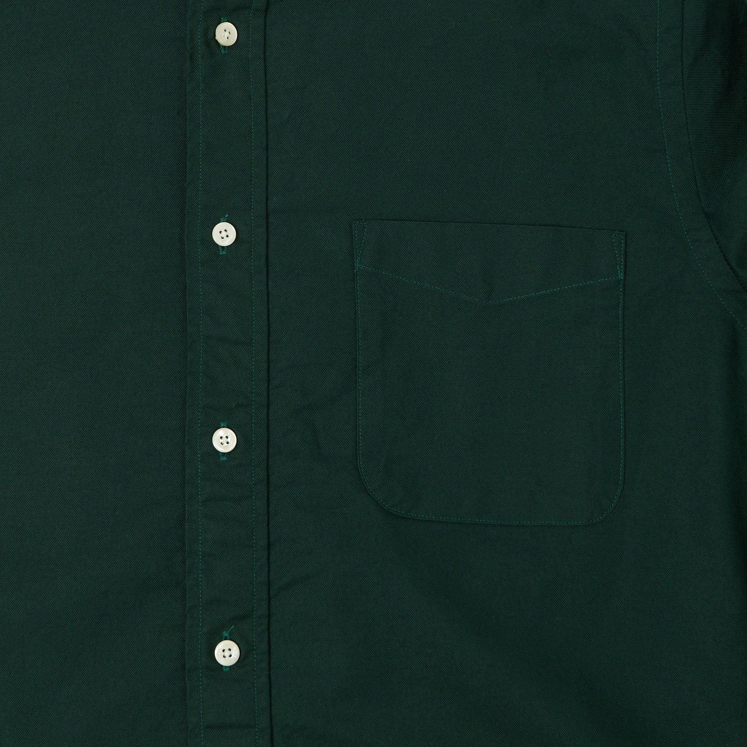 Beams Plus Button Down Oxford Shirt - Green