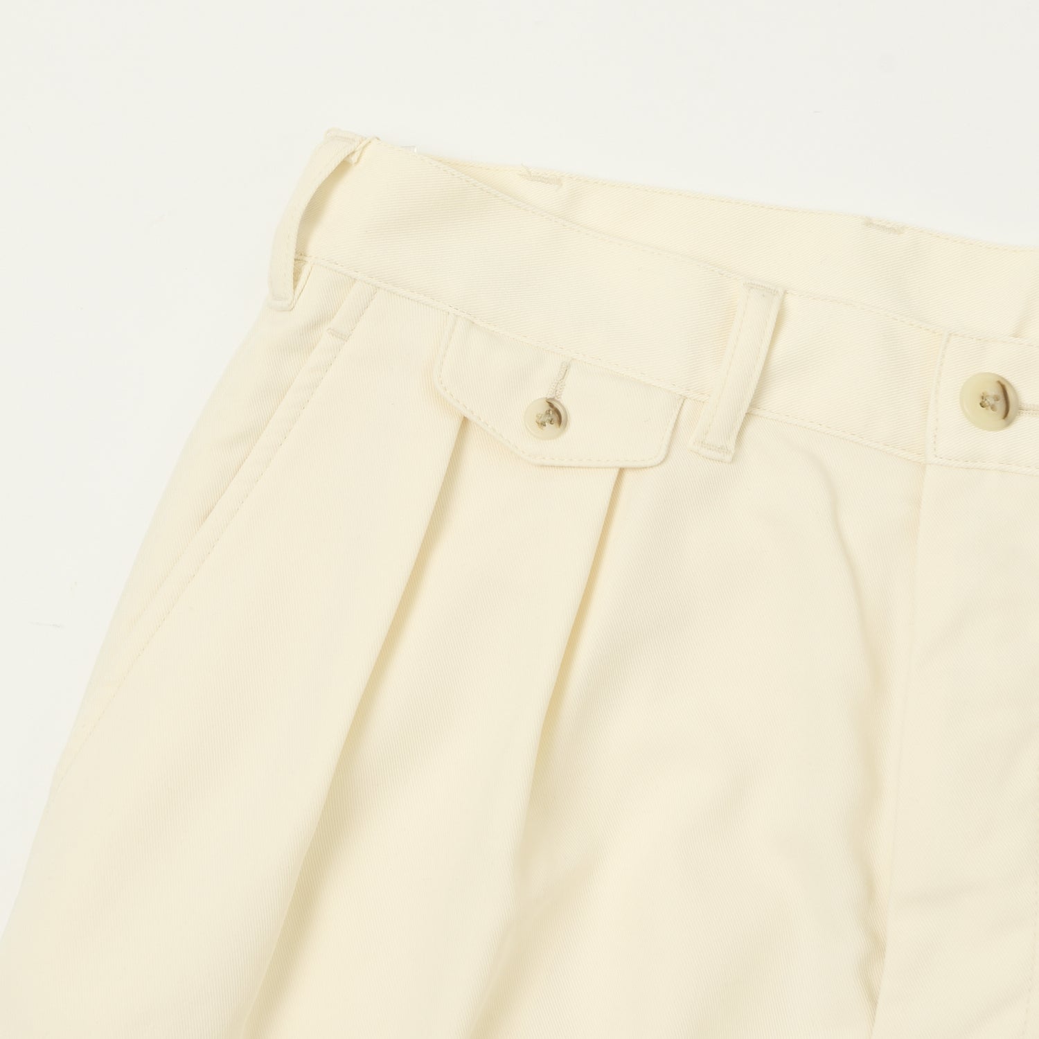 Beams Plus Double Pleat Trousers - Oyster