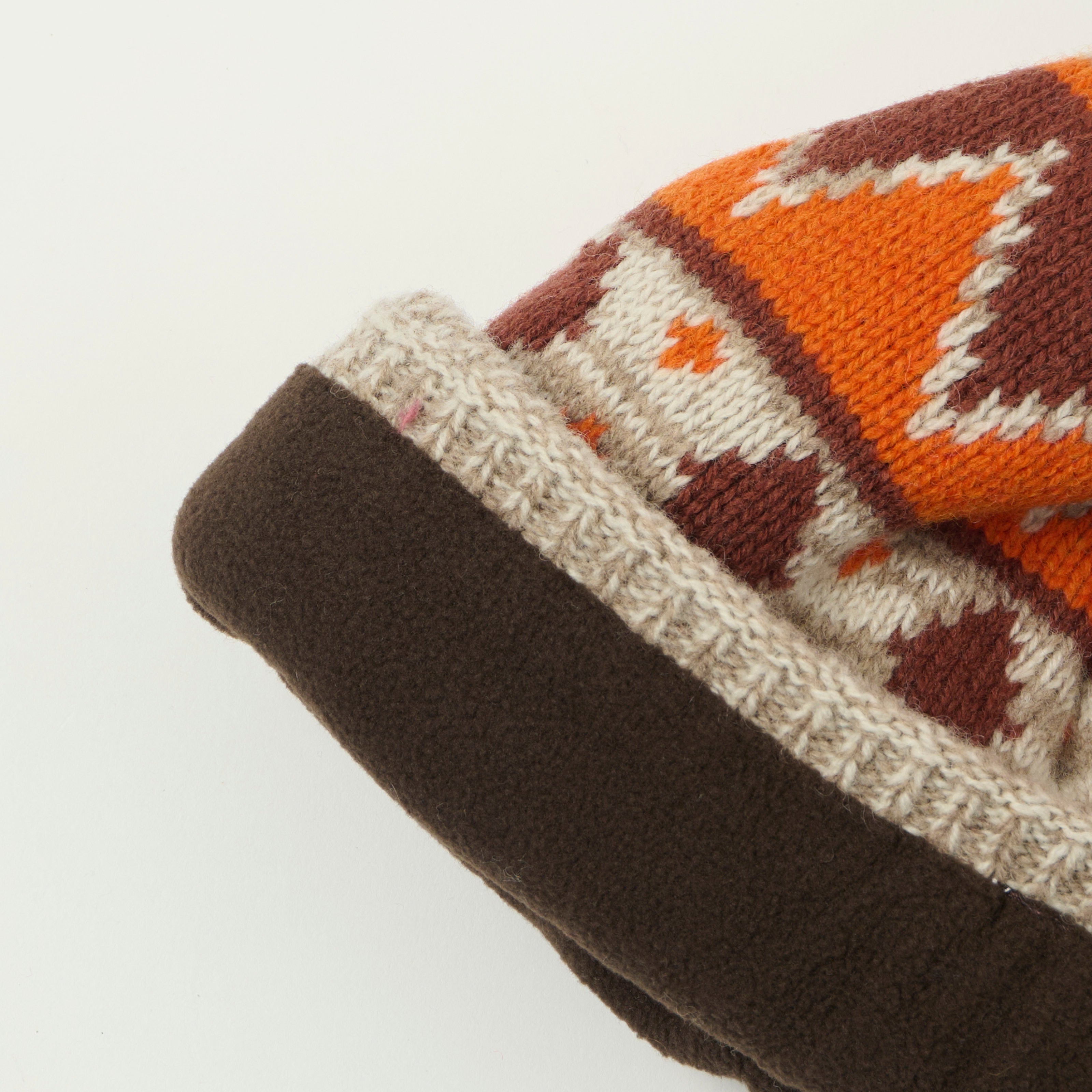 Beams Plus Nordic Bobble Beanie - Beige/Multi
