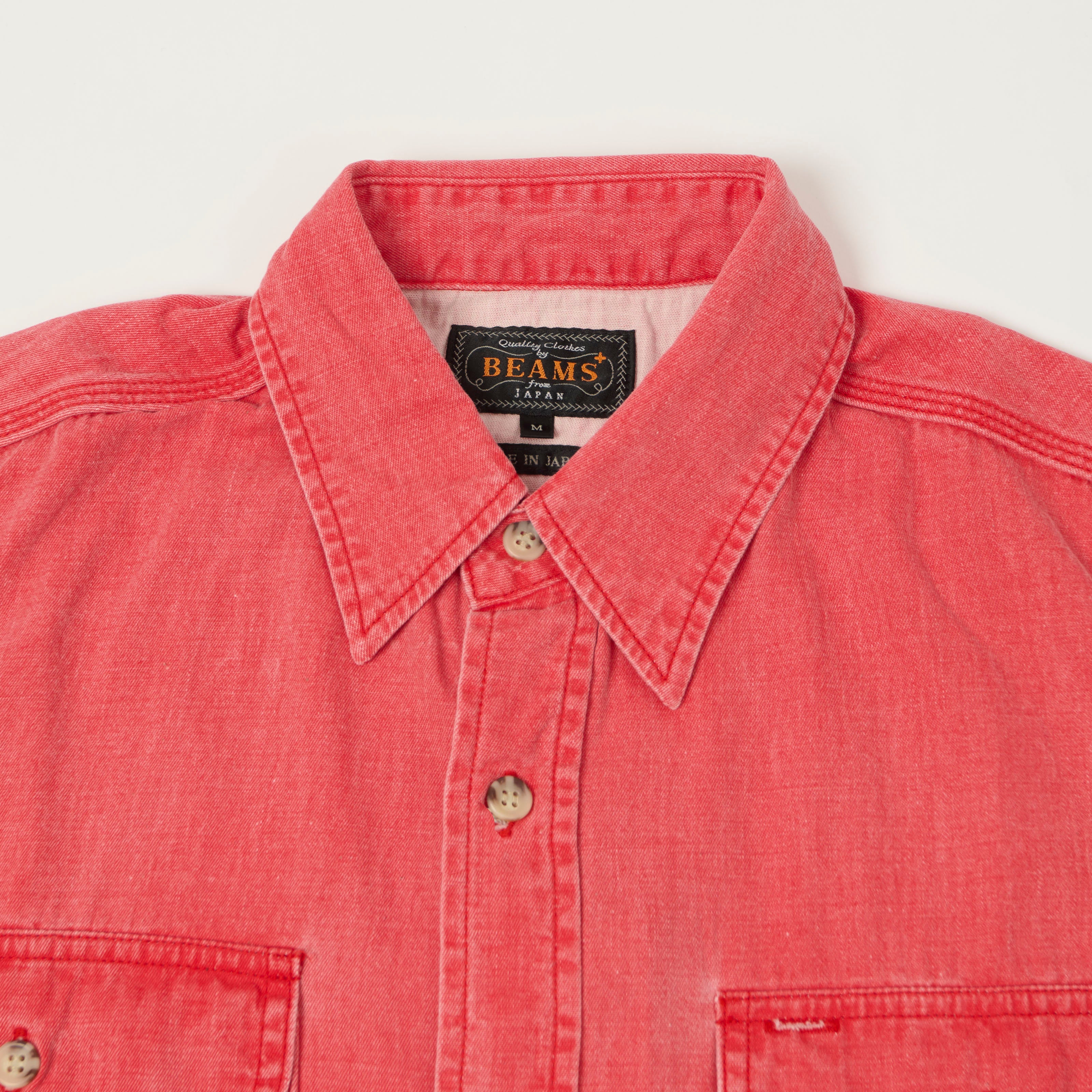 Beams Plus Denim Work Shirt - Red