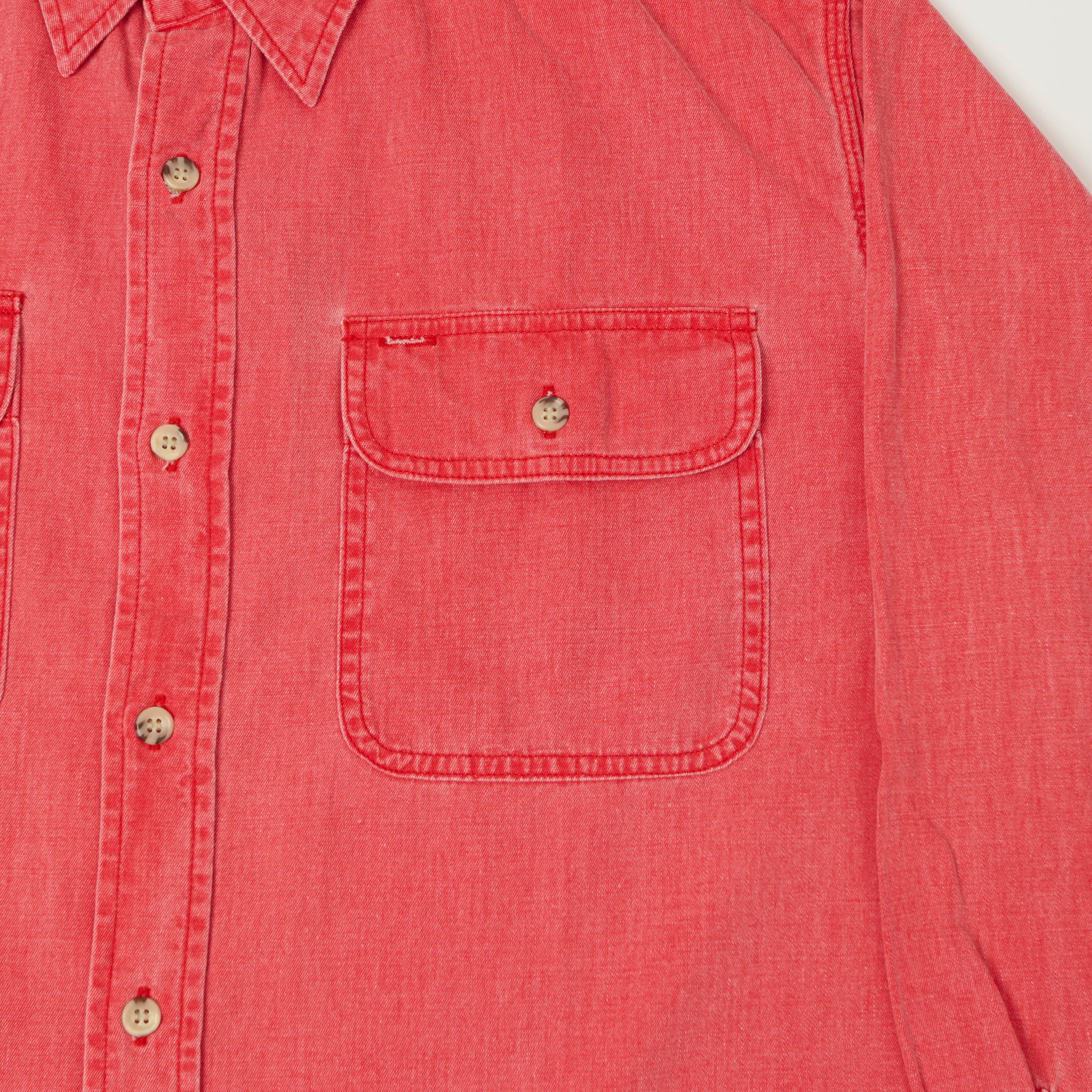 Beams Plus Denim Work Shirt - Red