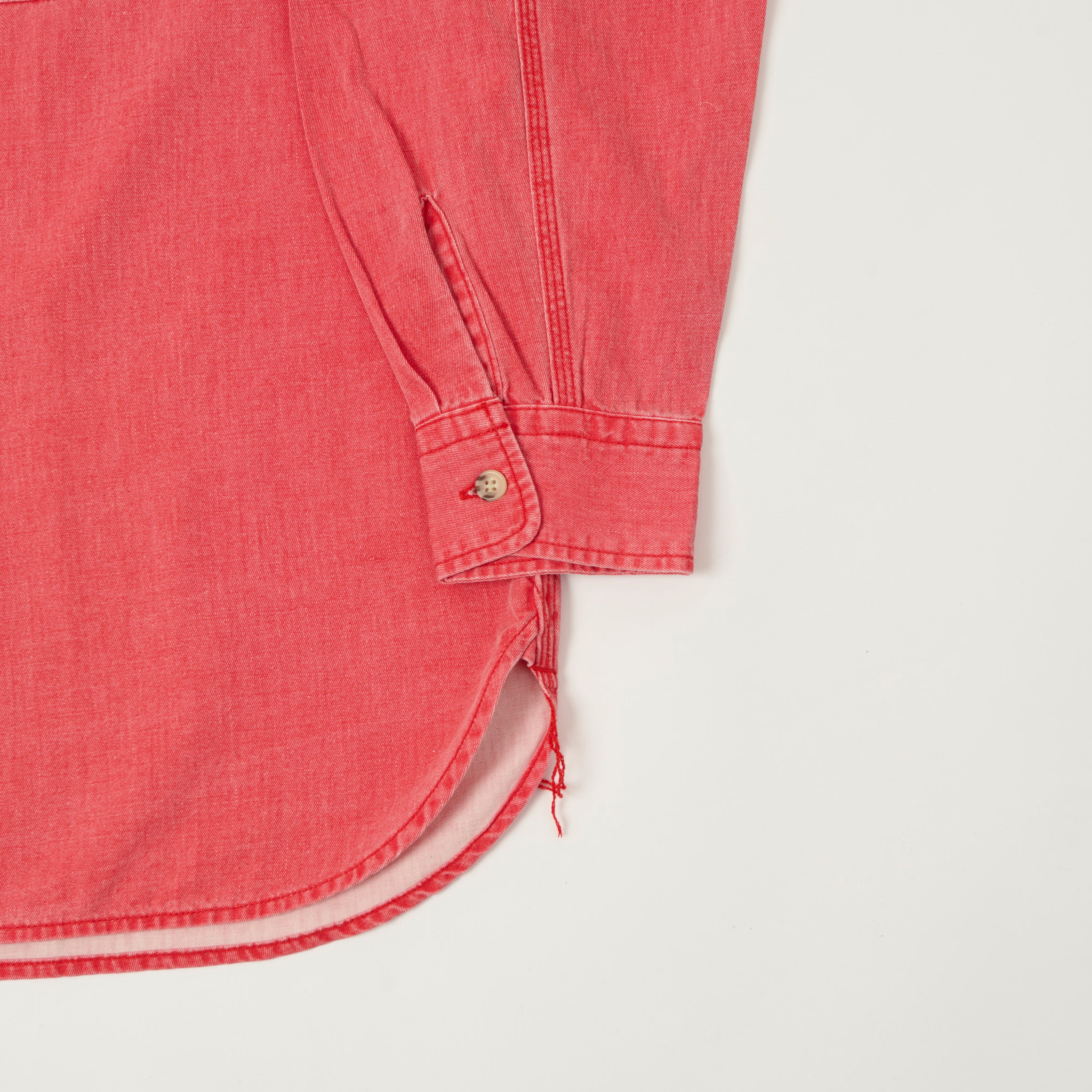 Beams Plus Denim Work Shirt - Red