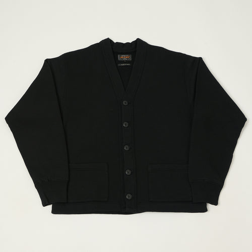 Beams Plus Button Up Sweat Cardigan - Black