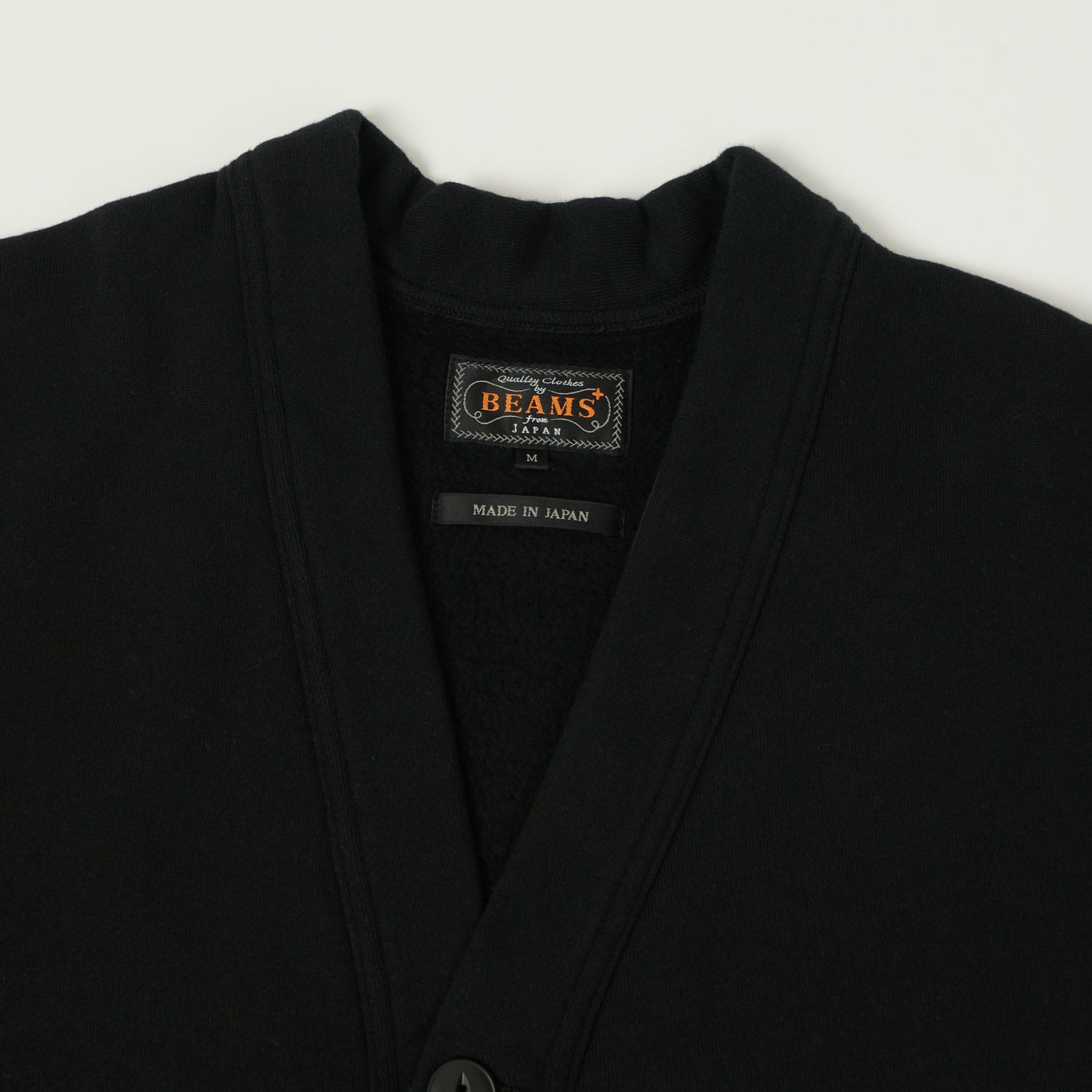 Beams Plus Button Up Sweat Cardigan - Black