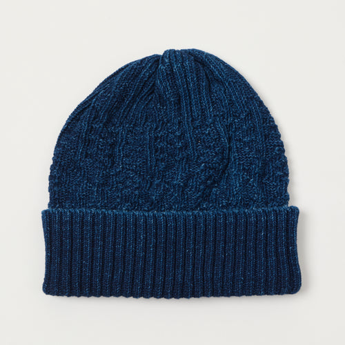 Beams Plus Cable Knit Watch Cap - Dark Indigo