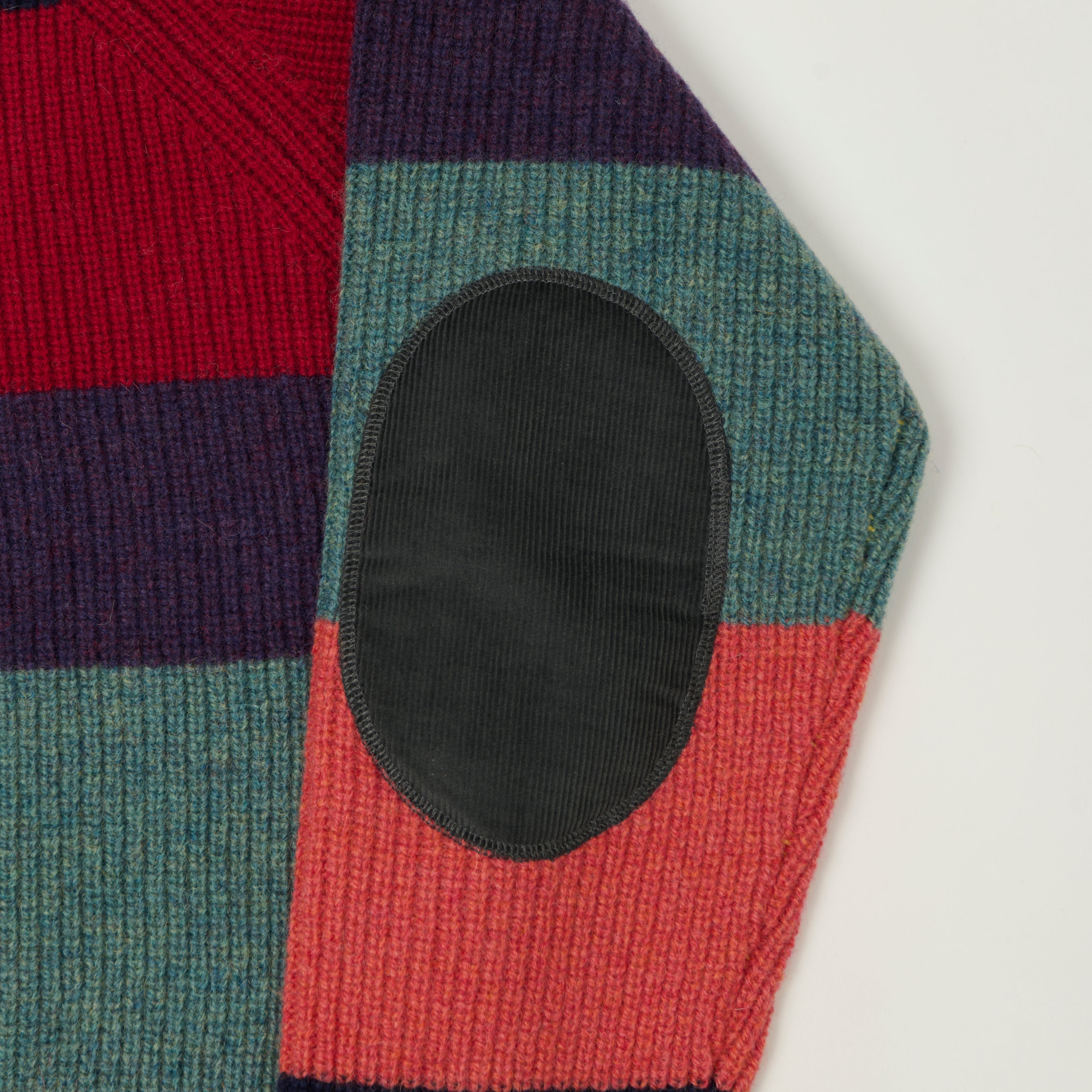 Beams Plus Multi Stripe Jumper - Yellow/Grey