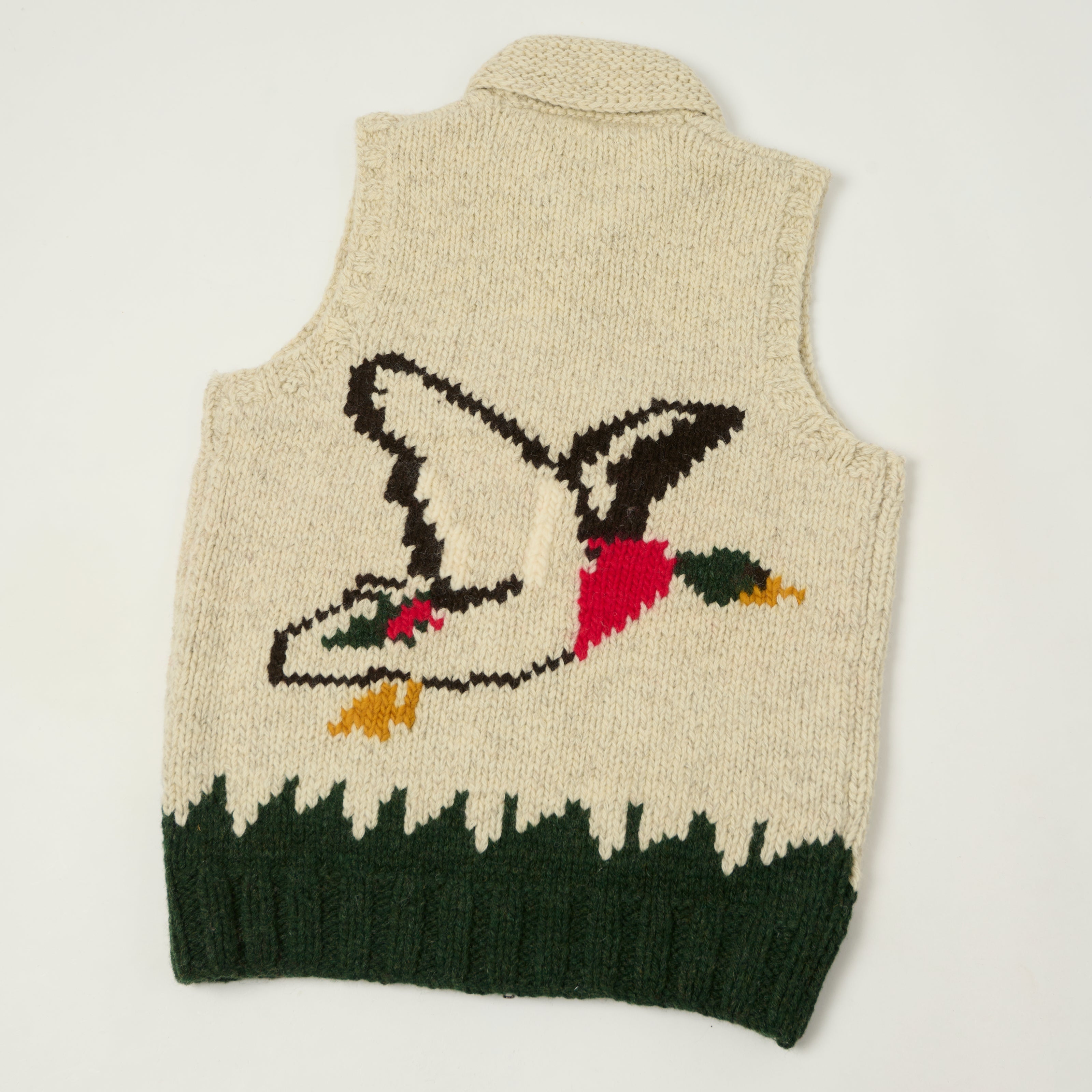 Beams Plus Shawl Collar Duck 'Cowichan' Vest - Beige