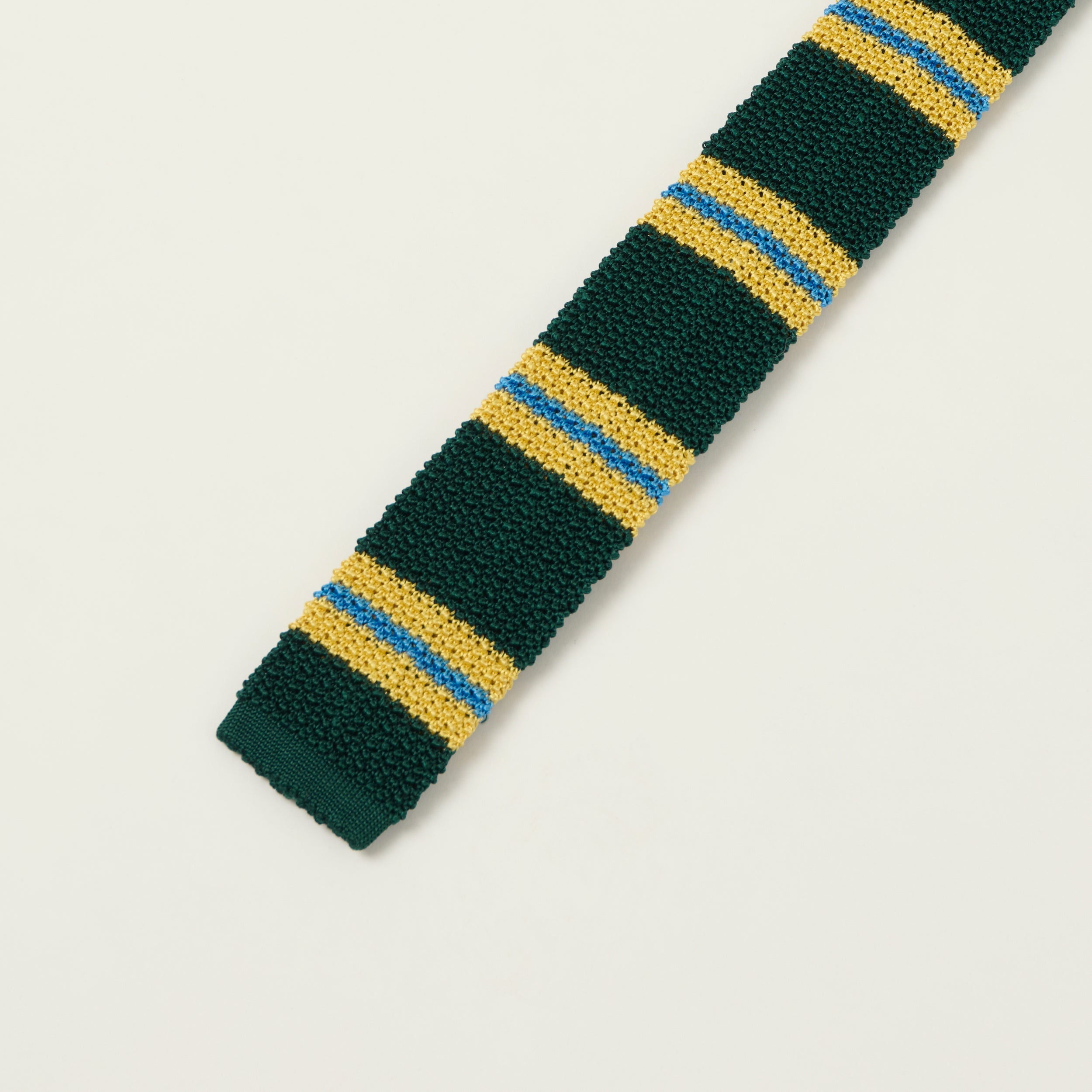 Beams Plus Striped Knitted Tie - Green