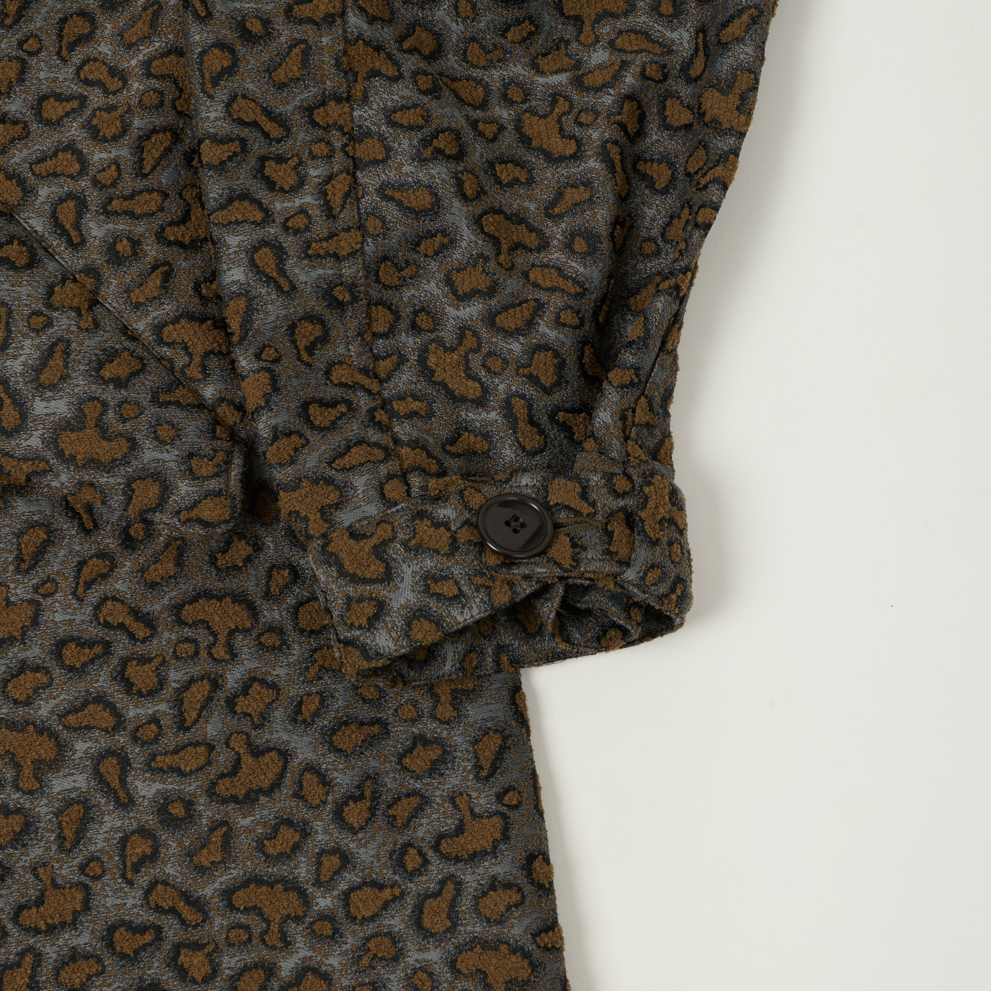 Beams Plus Camo Jacquard Parka - Charcoal