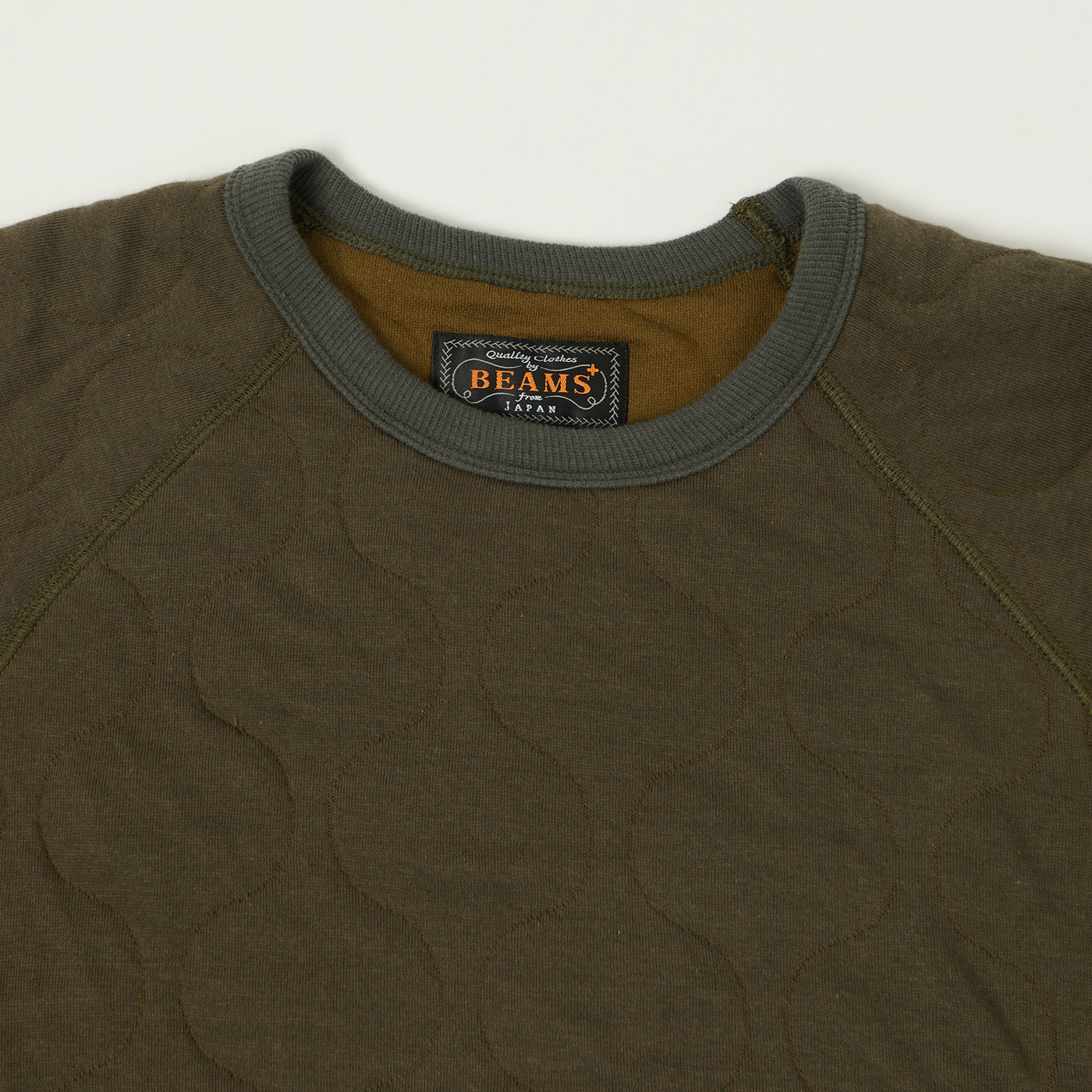 Beams Plus Military Quilt Sweatshirt - Olive