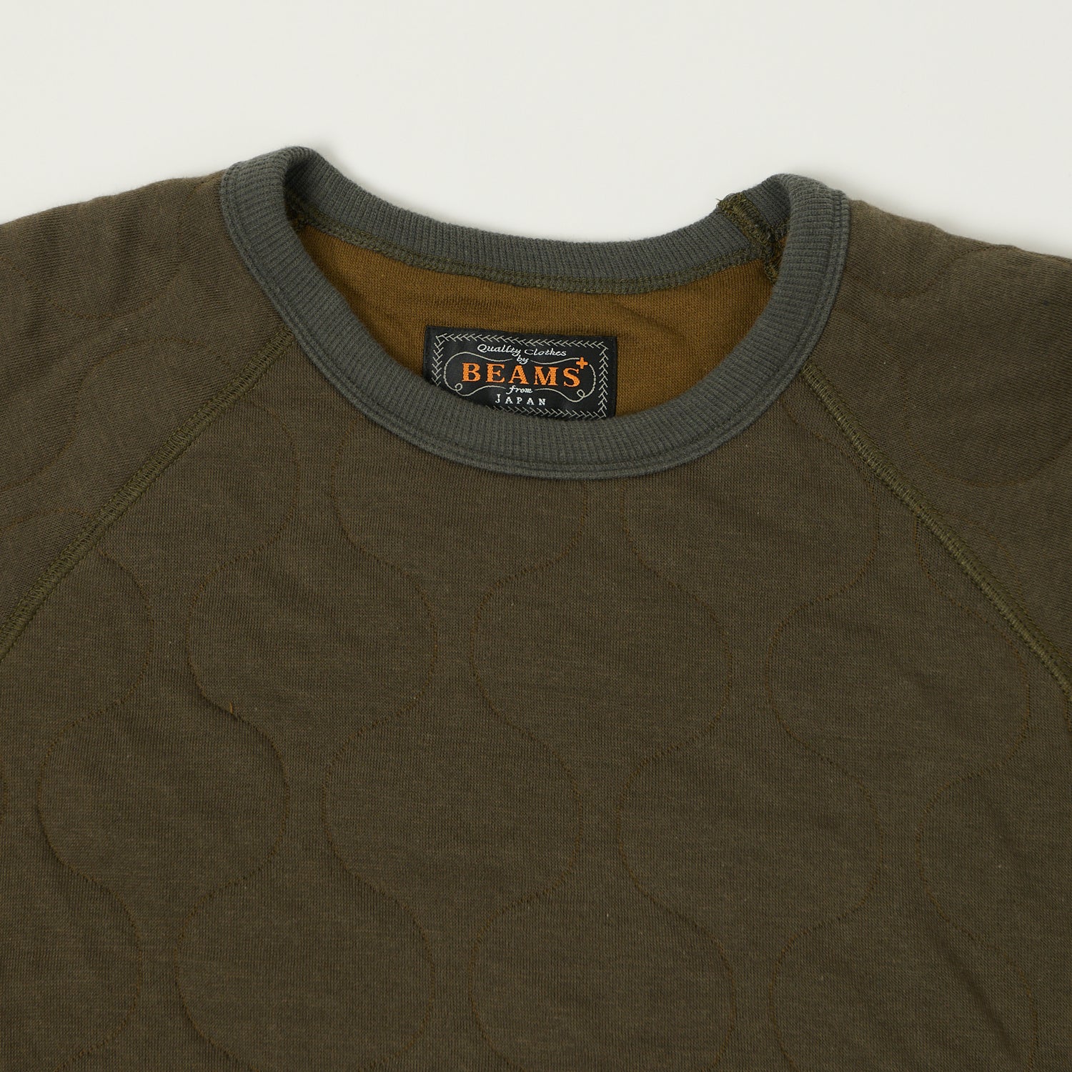 Beams Plus Military Quilt Sweatshirt - Olive