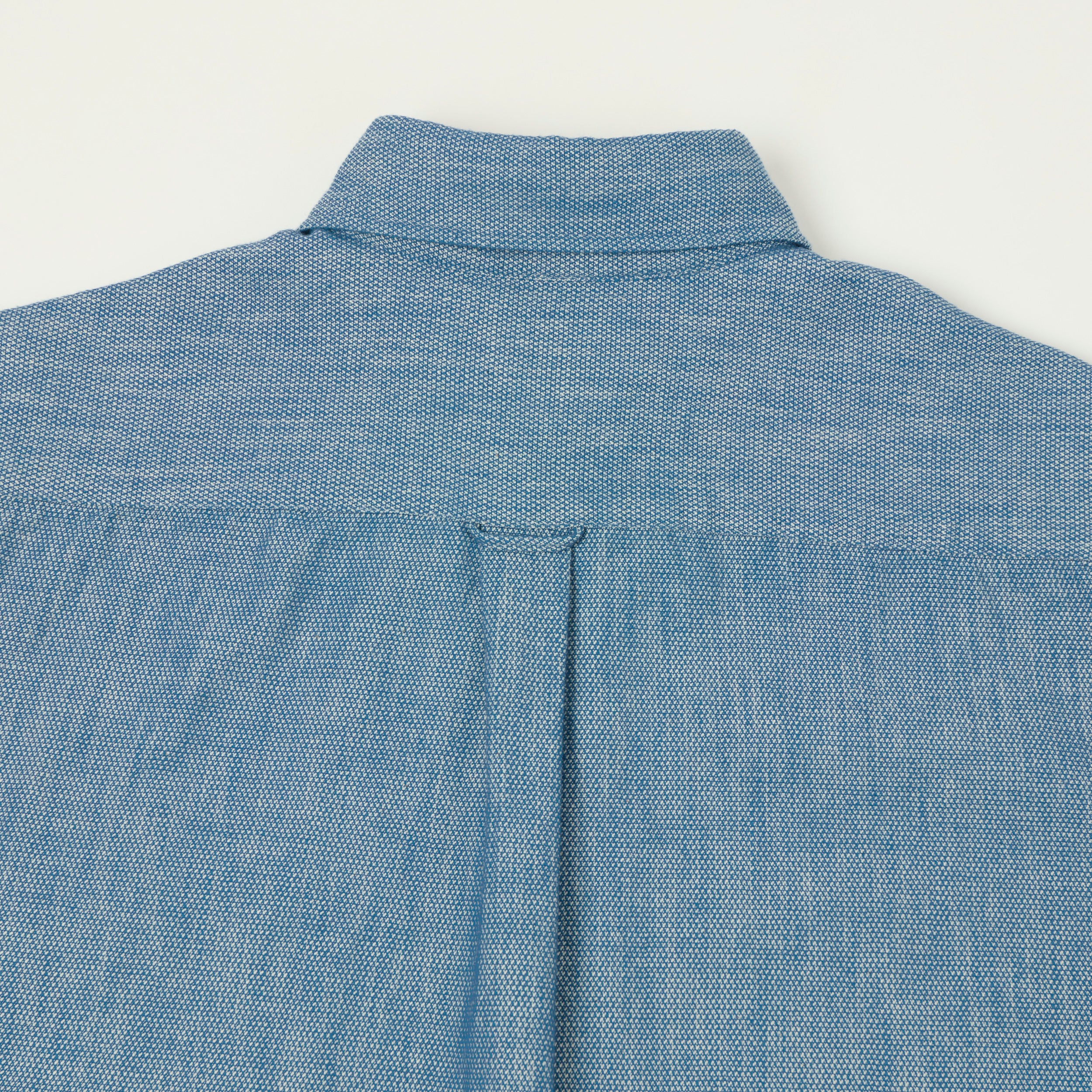 Beams Plus Low Tension Oxford Cloth Button Down Shirt - Light Indigo