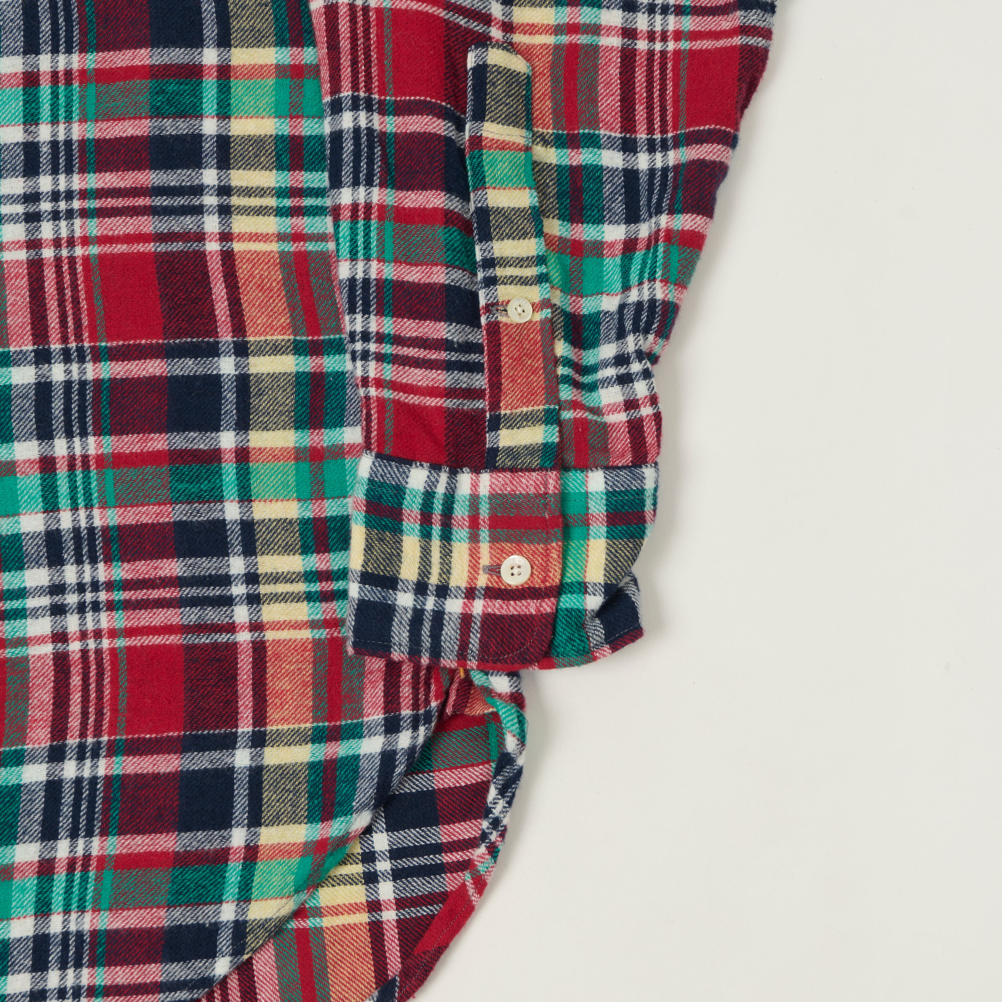 Beams Plus Button Down Plaid Shirt - Red