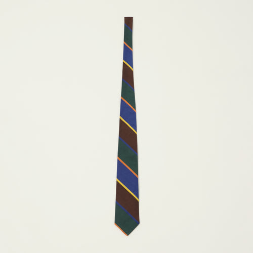Beams Plus Preppy Striped Tie - Blue/Green