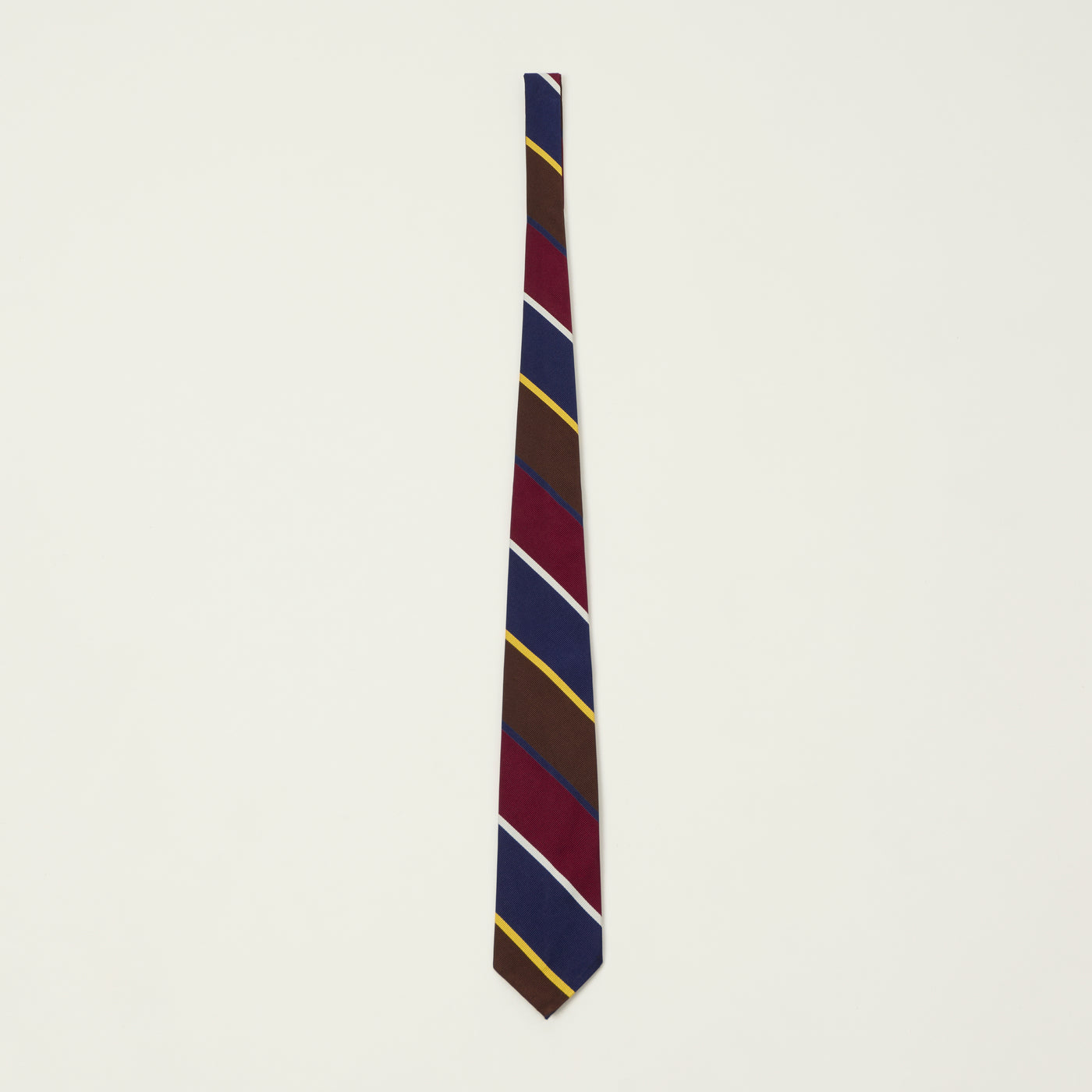 Beams Plus Preppy Striped Tie - Navy/Burgundy