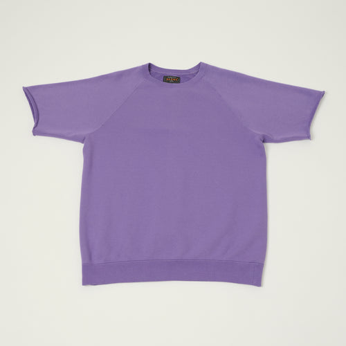 Beams Plus Cut Off Sleeve Raglan Sweatshirt - Purple