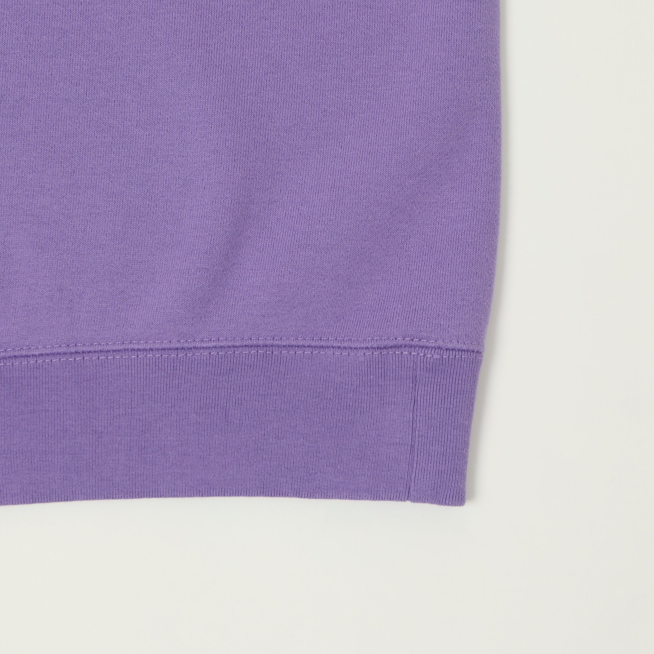 Beams Plus Cut Off Sleeve Raglan Sweatshirt - Purple