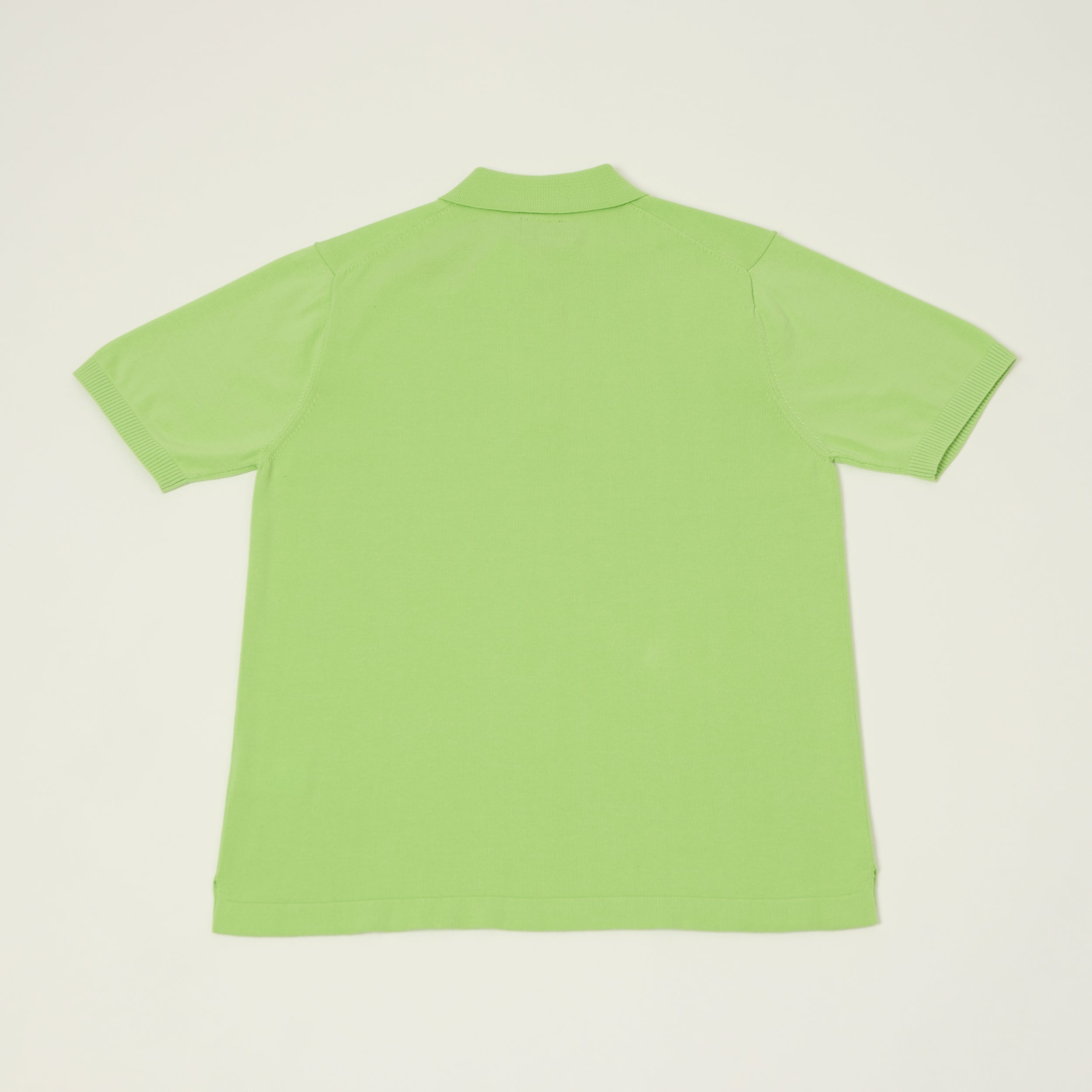 Beams Plus Lightweight Knit Polo Shirt - Light Green
