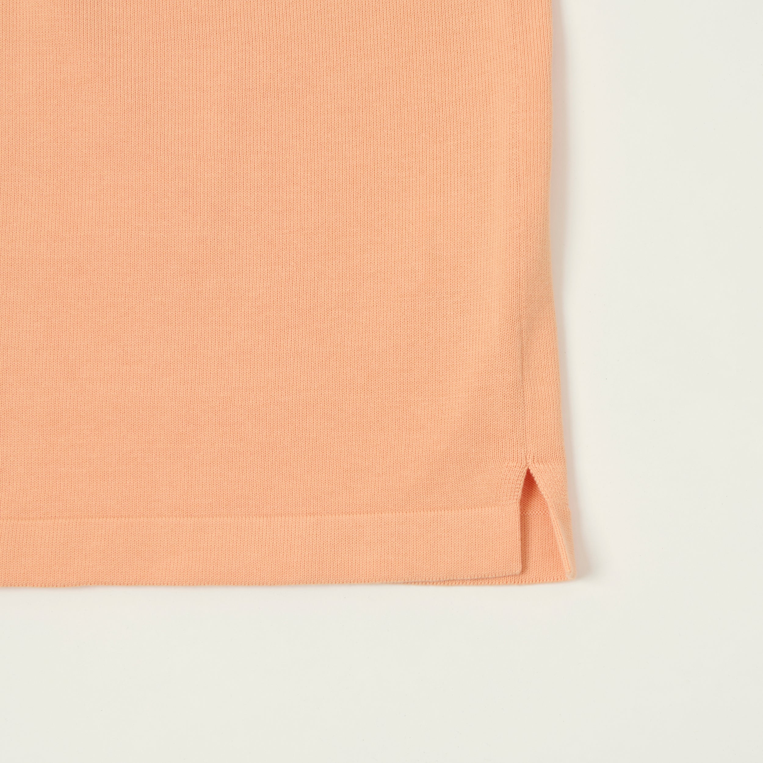 Beams Plus Lightweight Knit Polo Shirt - Orange