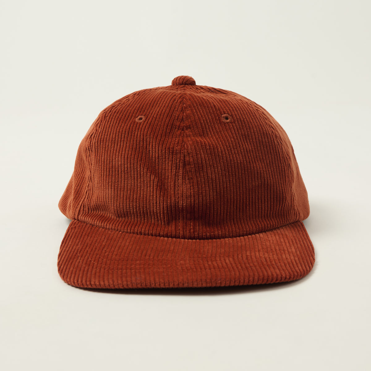 Beams Plus Corduroy Six Panel Baseball Cap - Brick