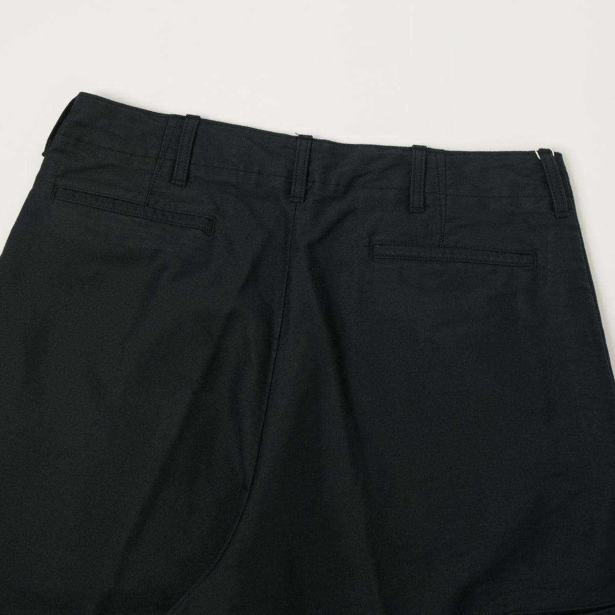 Beams Plus Cotton-Silk Sateen Work Trousers - Black