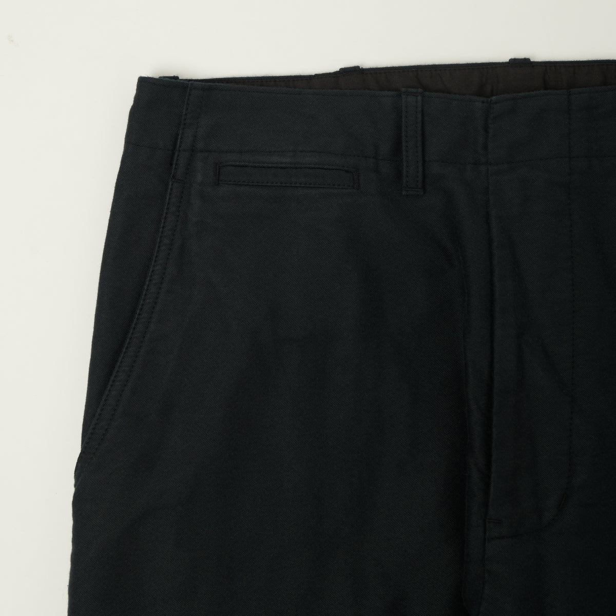 Beams Plus Cotton-Silk Sateen Work Trousers - Black