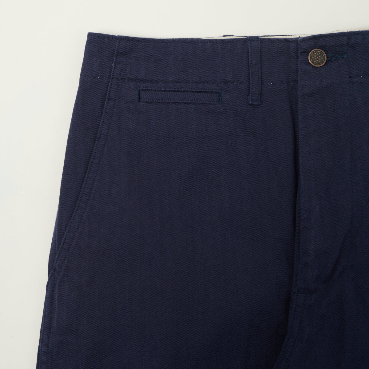 Beams Plus Herringbone Twill Chinos - Navy