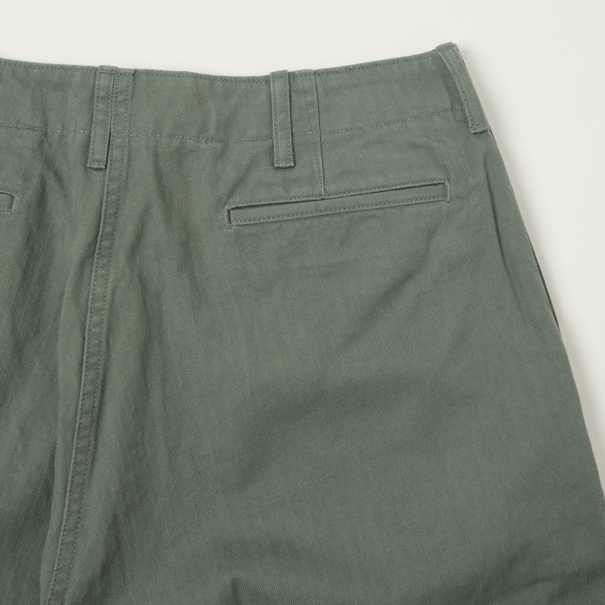 Beams Plus Herringbone Twill Chinos - Sage