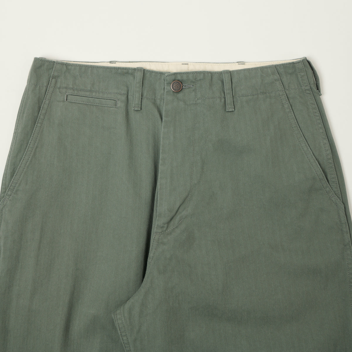 Beams Plus Herringbone Twill Chinos - Sage