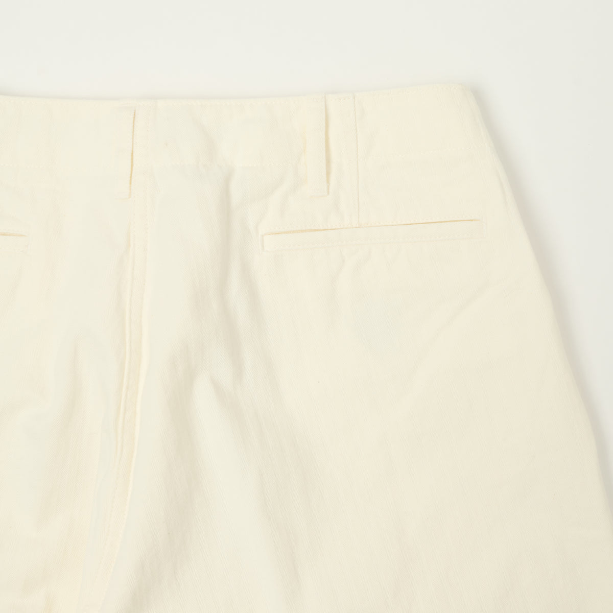 Beams Plus Herringbone Twill Chinos - White