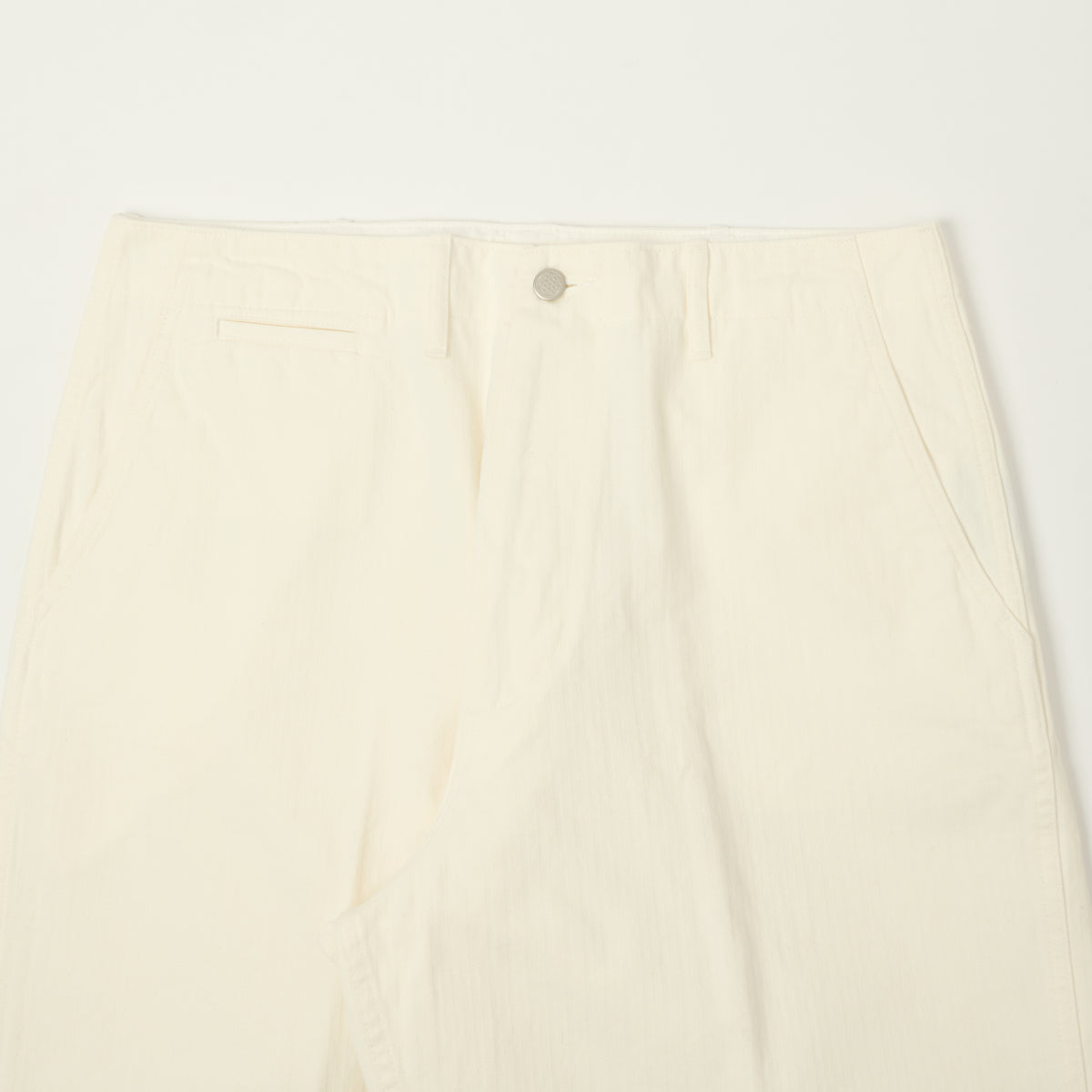 Beams Plus Herringbone Twill Chinos - White