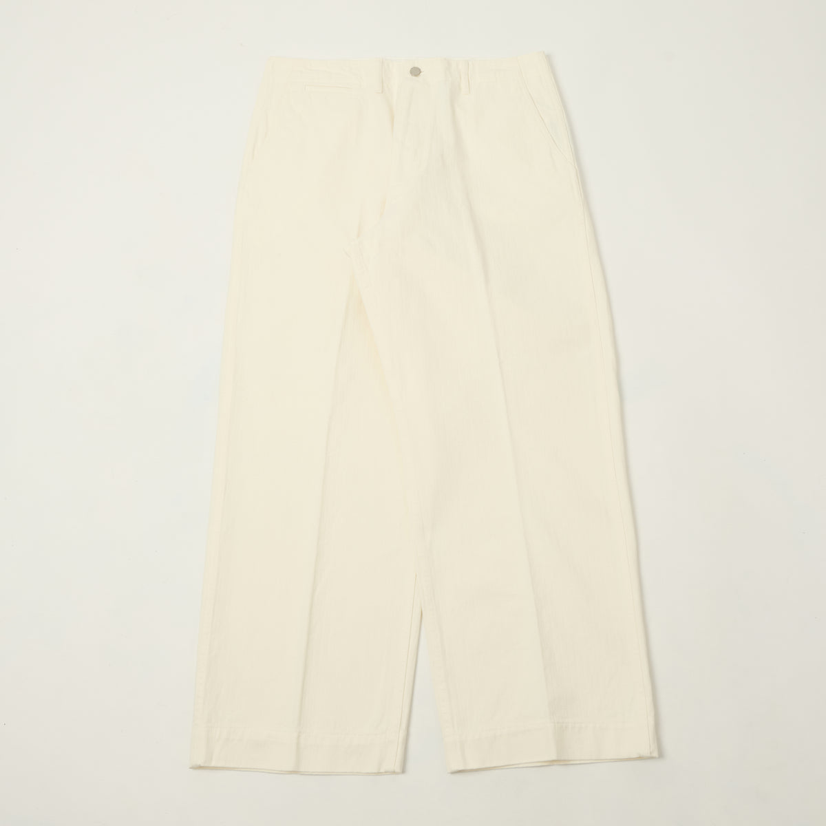Beams Plus Herringbone Twill Chinos - White
