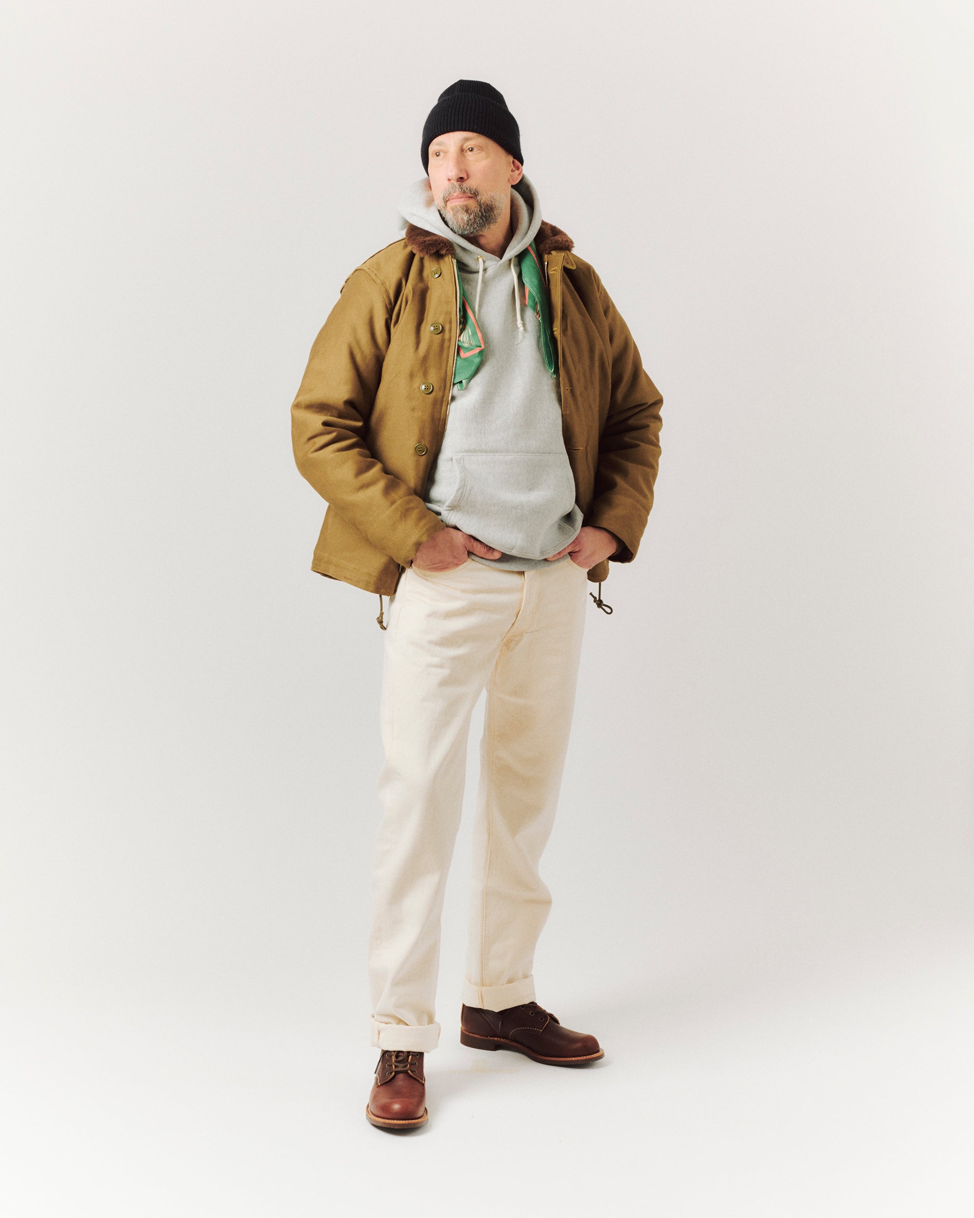 Freewheelers & Co 1940's Type N-1 Deck Jacket - Khaki/Beige