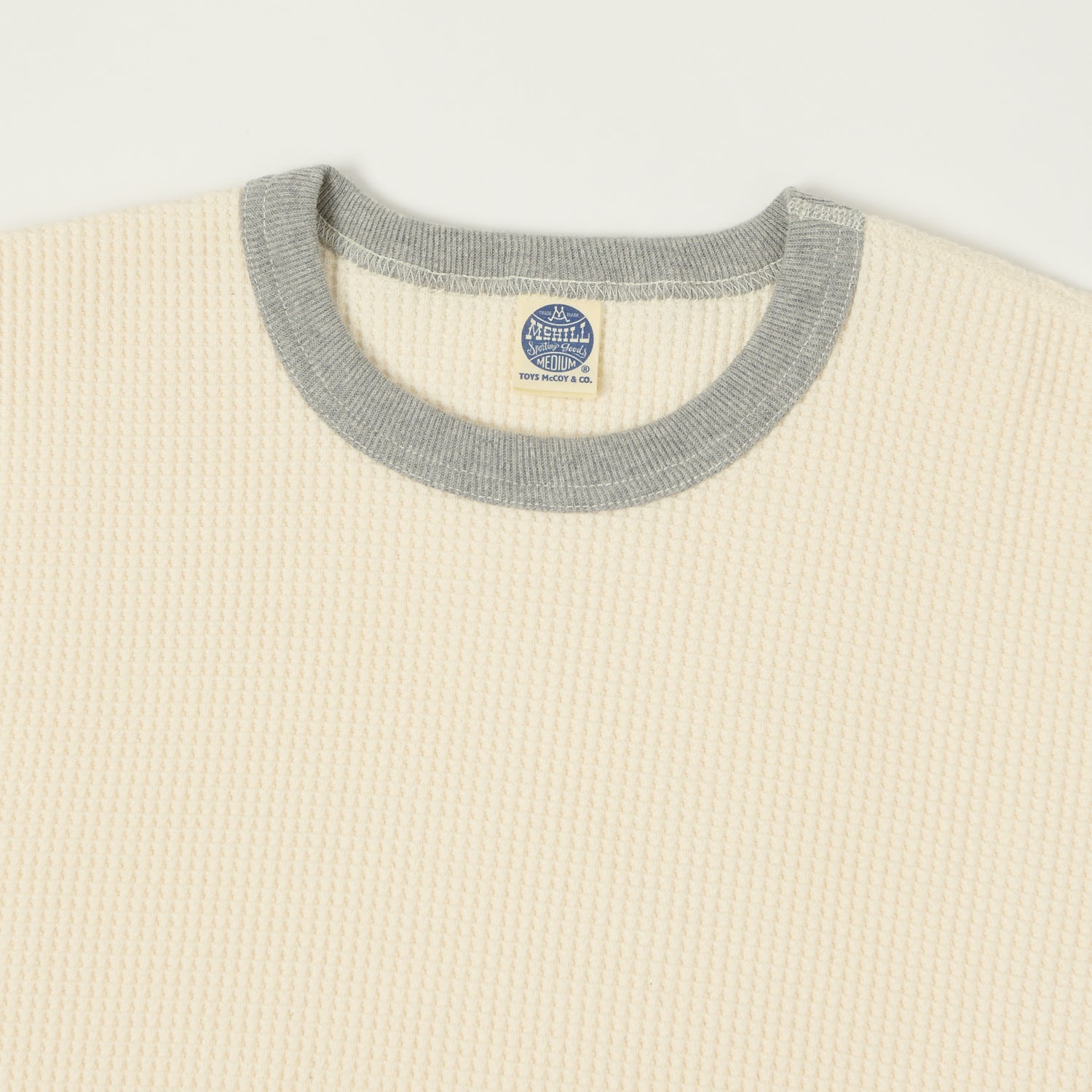 TOYS McCOY 'Big Waffle' Thermal Sweatshirt - Natural/Grey