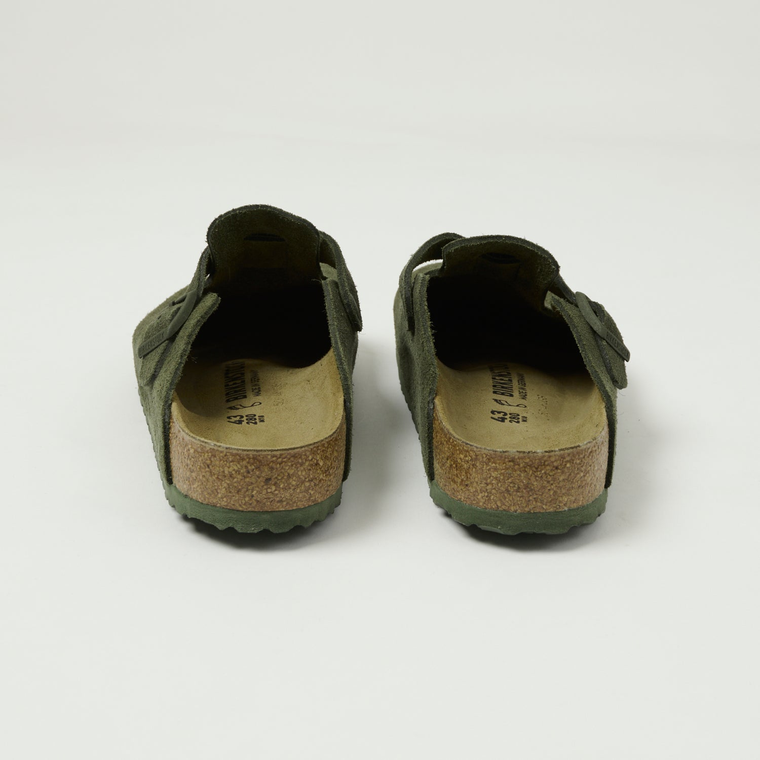 Birkenstock Boston Suede Leather Shoe - Thyme