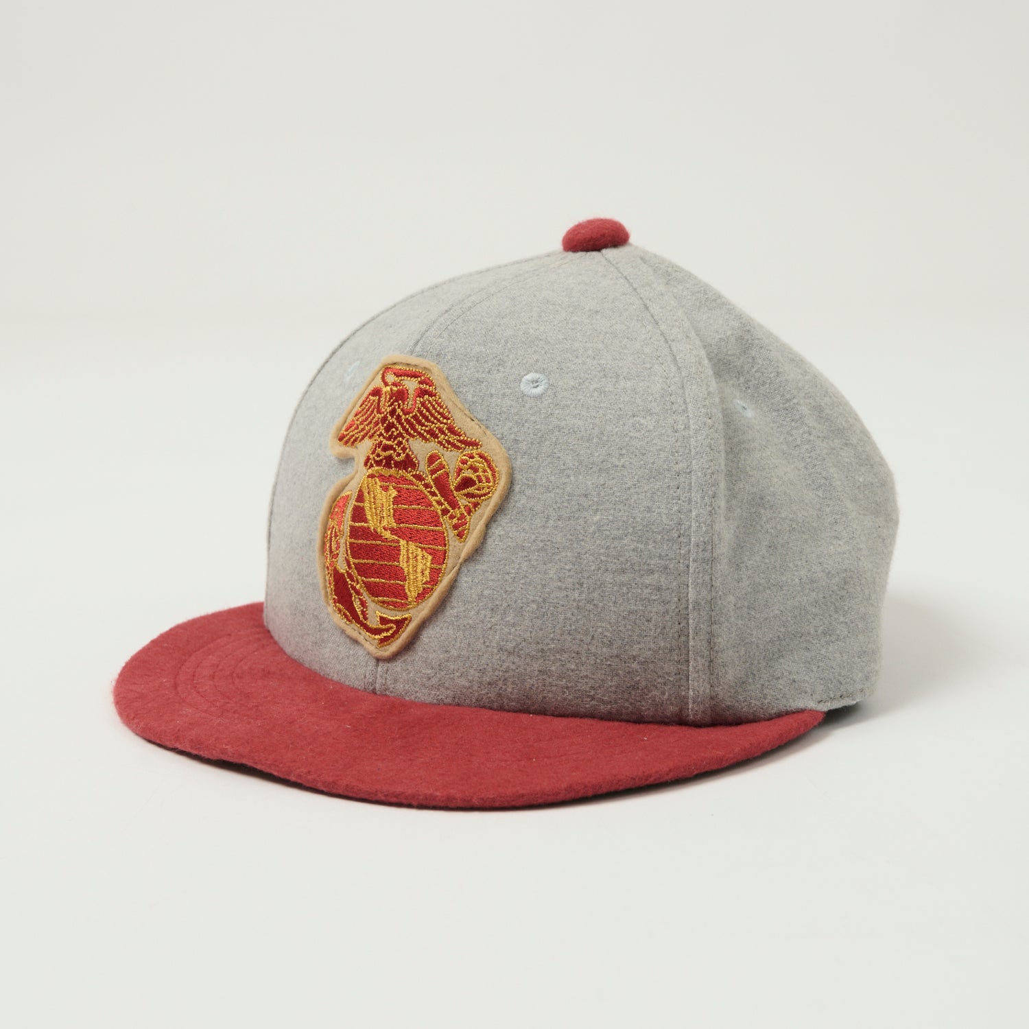 Buzz Rickson's U.S.M.C. Ball Cap - Heather Grey/Red
