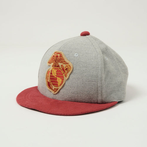 Buzz Rickson's U.S.M.C. Ball Cap - Heather Grey/Red