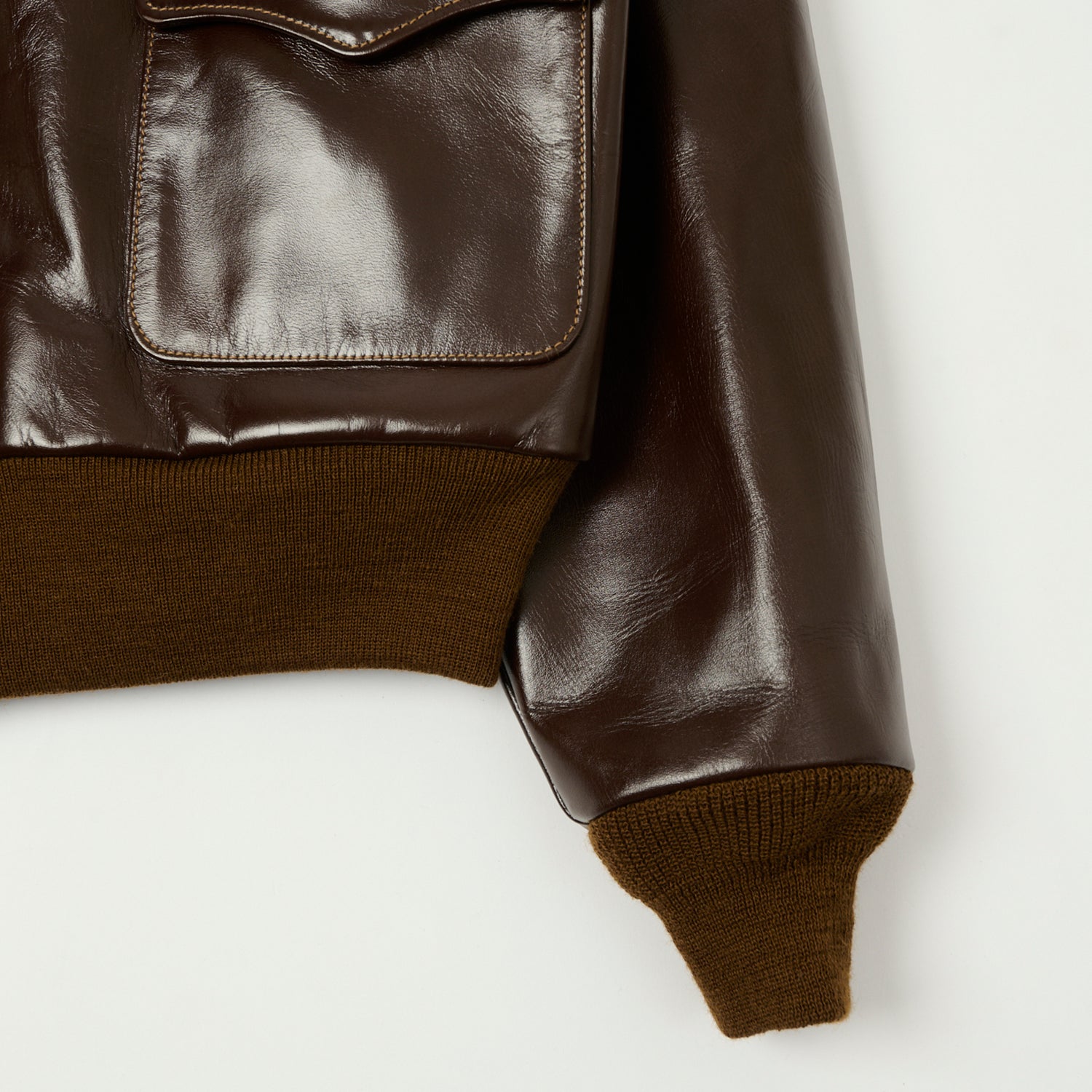 Buzz Rickson's A-2 'Rough Wear' Leather Flight Jacket - Brown