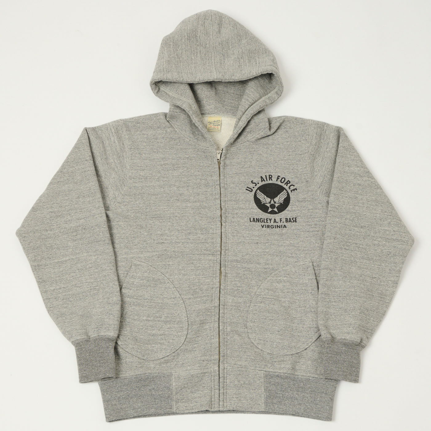 Buzz Rickson's U.S.A.F Full Zip Sweat Parka - Heather Grey