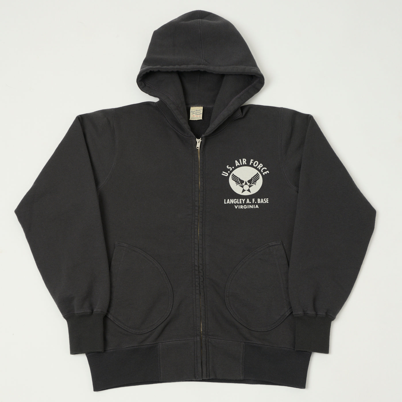 Buzz Rickson's U.S.A.F Full Zip Sweat Parka - Black