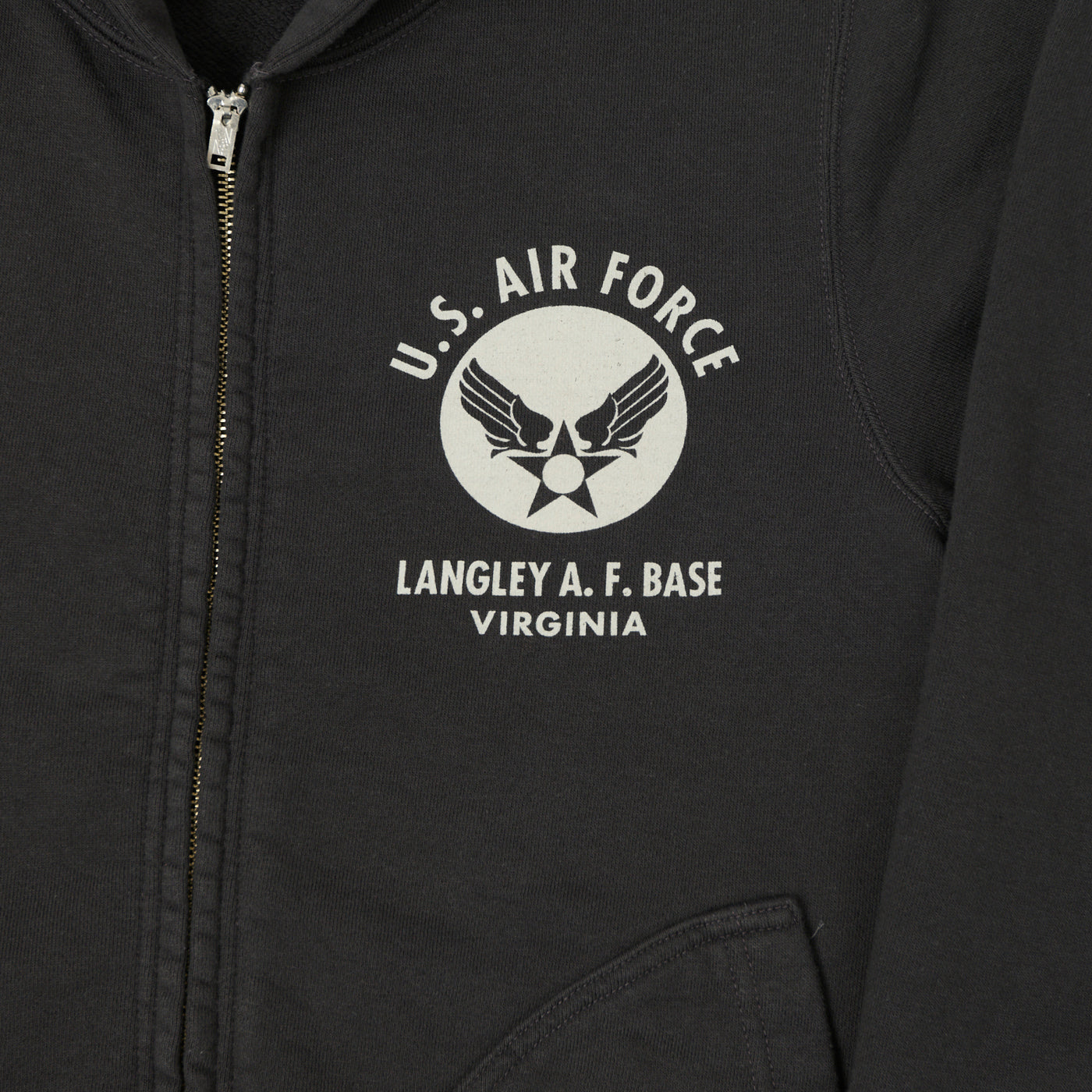 Buzz Rickson's U.S.A.F Full Zip Sweat Parka - Black