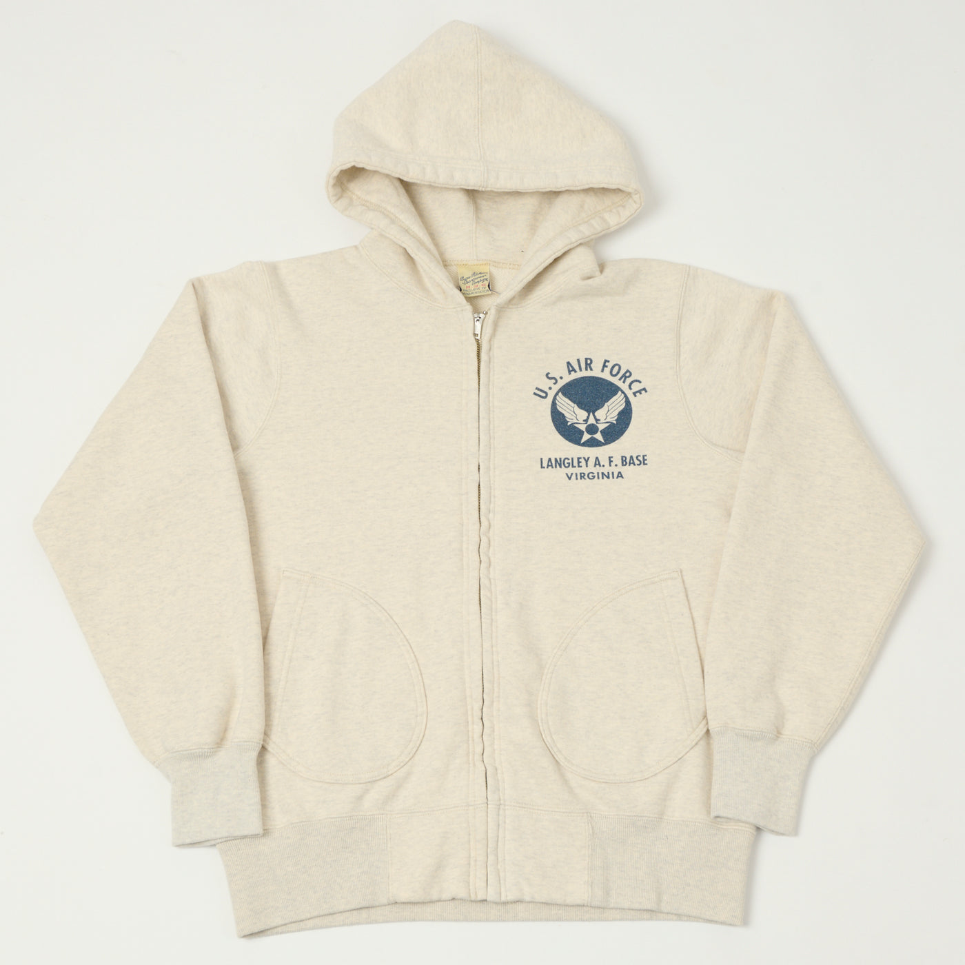Buzz Rickson's U.S.A.F Full Zip Sweat Parka - Oatmeal