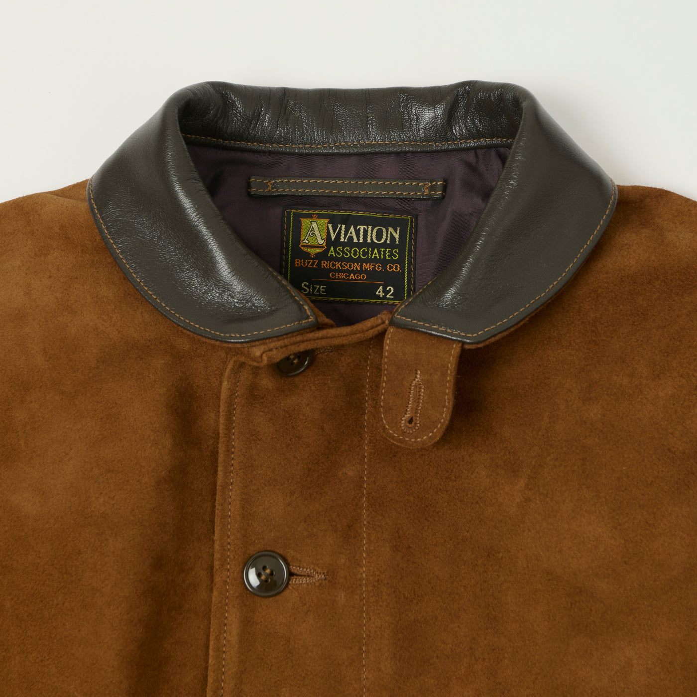 Buzz Rickson's ‘Aviation Associates’ Horsehide Civilian Model N-1 Deck Jacket - Brown
