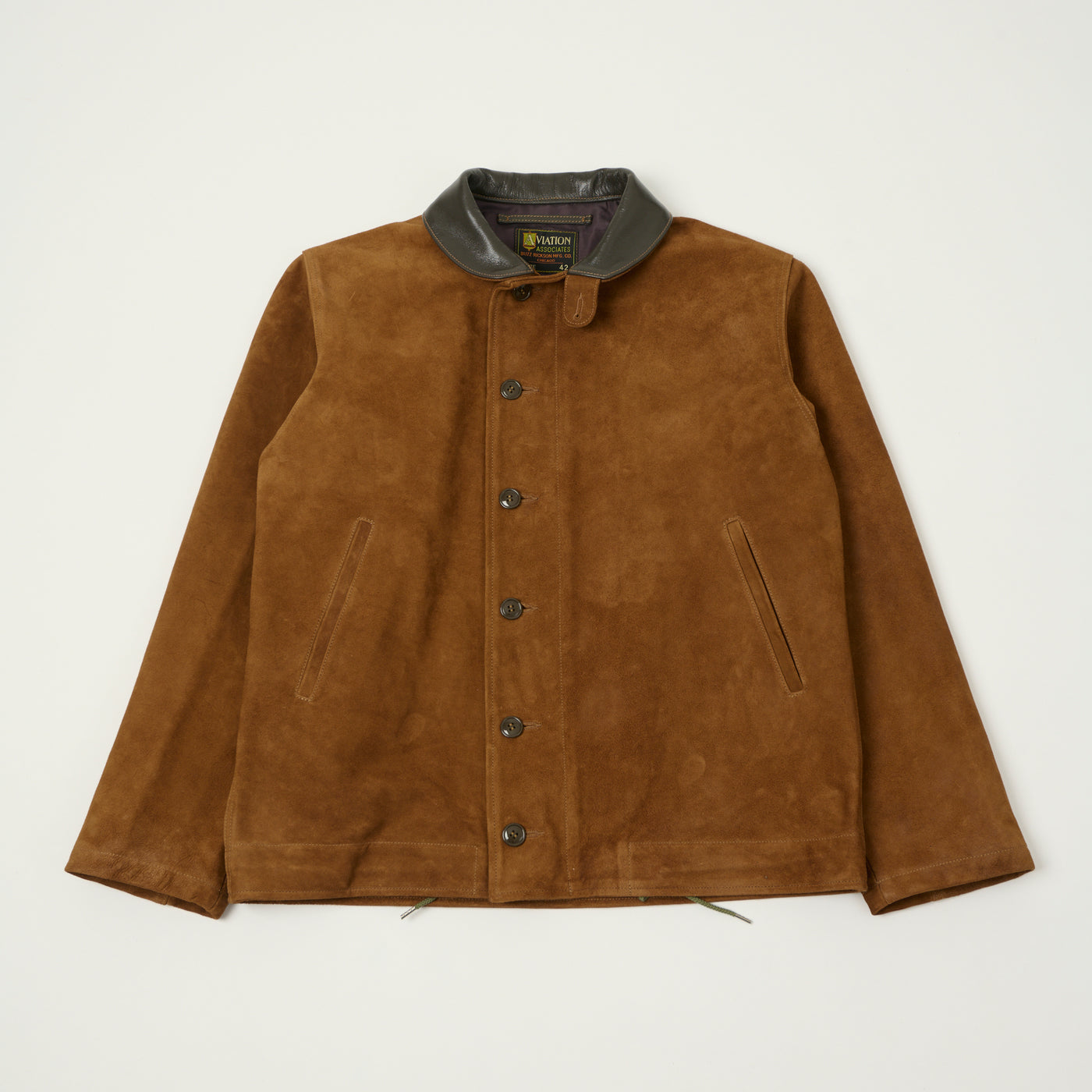 Buzz Rickson's ‘Aviation Associates’ Horsehide Civilian Model N-1 Deck Jacket - Brown