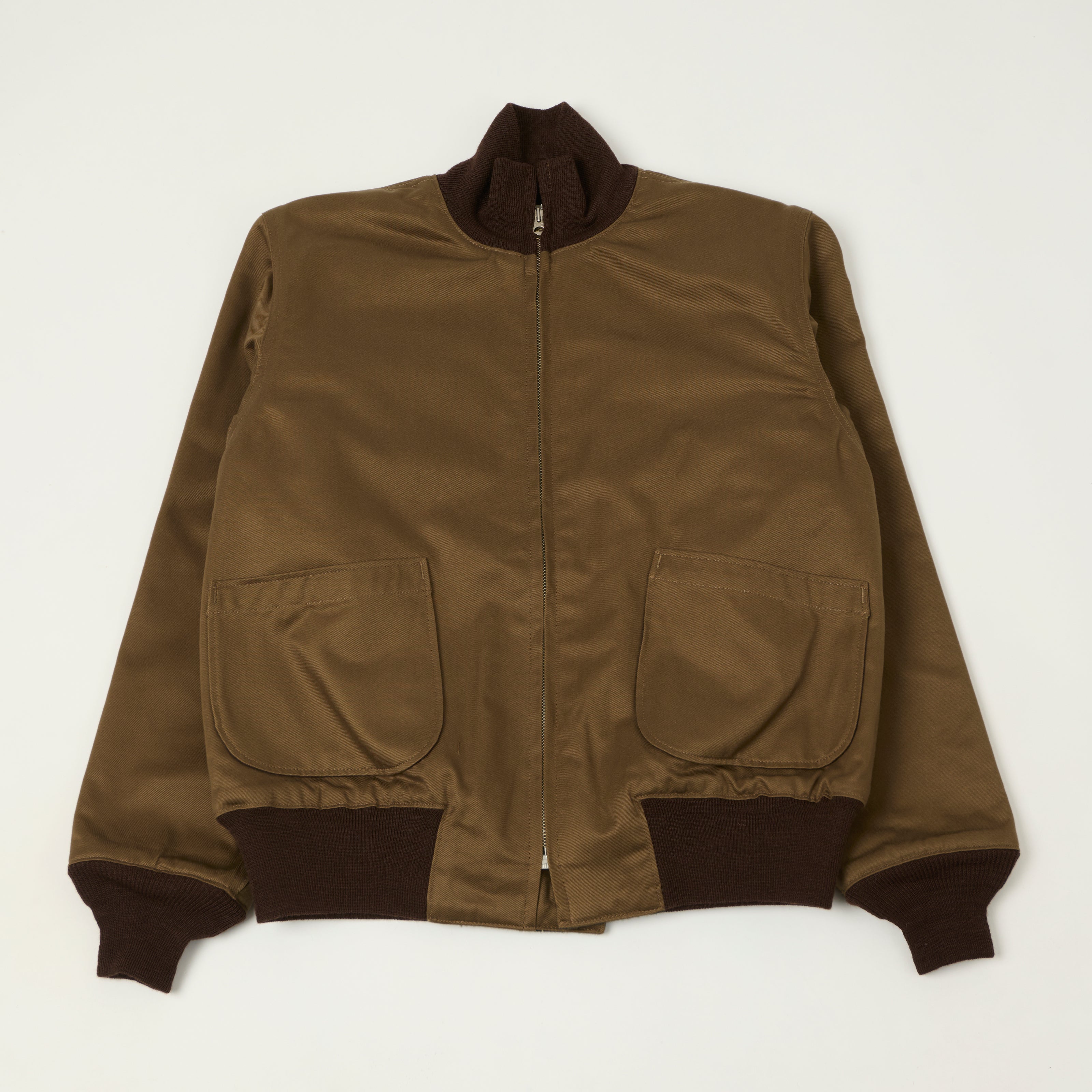 Buzz Rickson's U.S. Navy Zip Through Deck Jacket - Tankers Brown