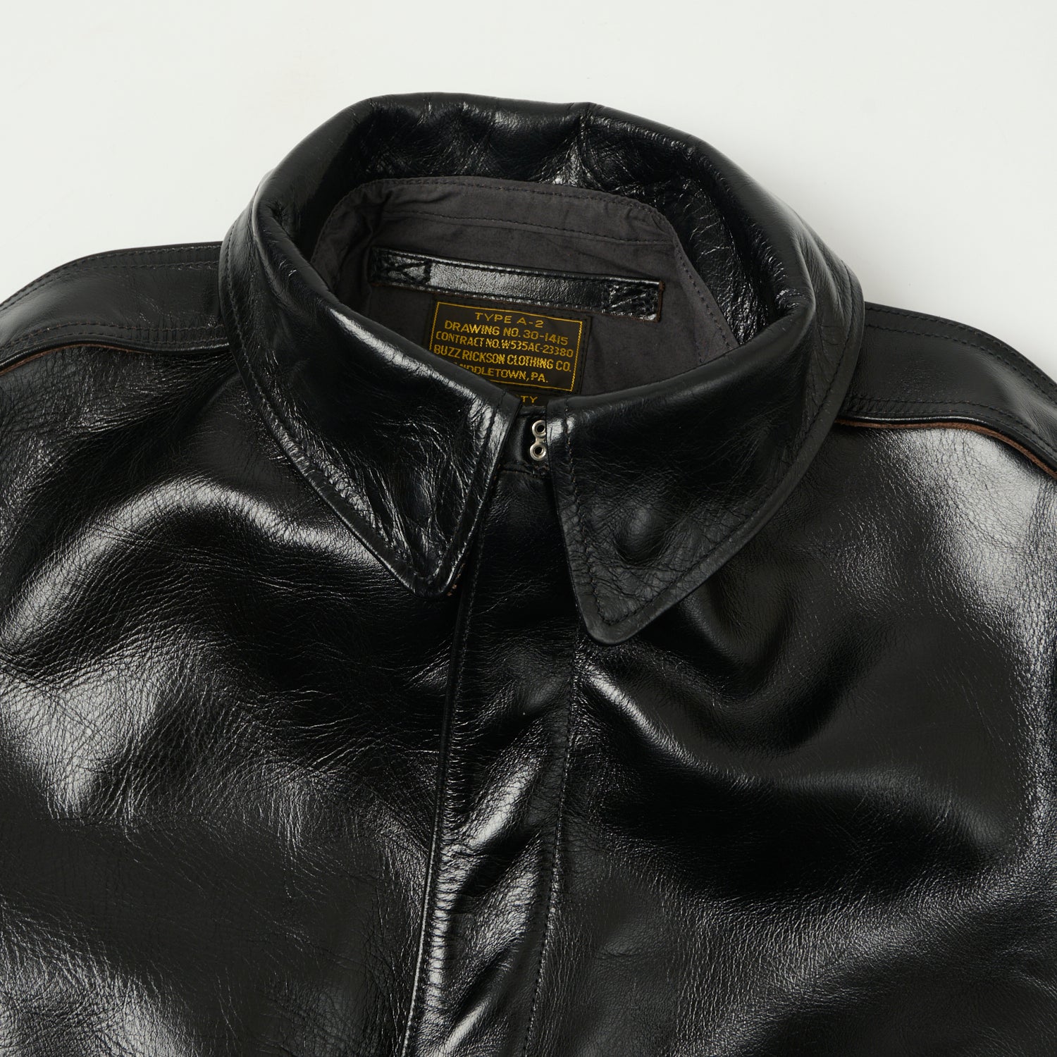 Buzz Rickson's x William Gibson A-2 Rough Wear Leather Flight Jacket - Black
