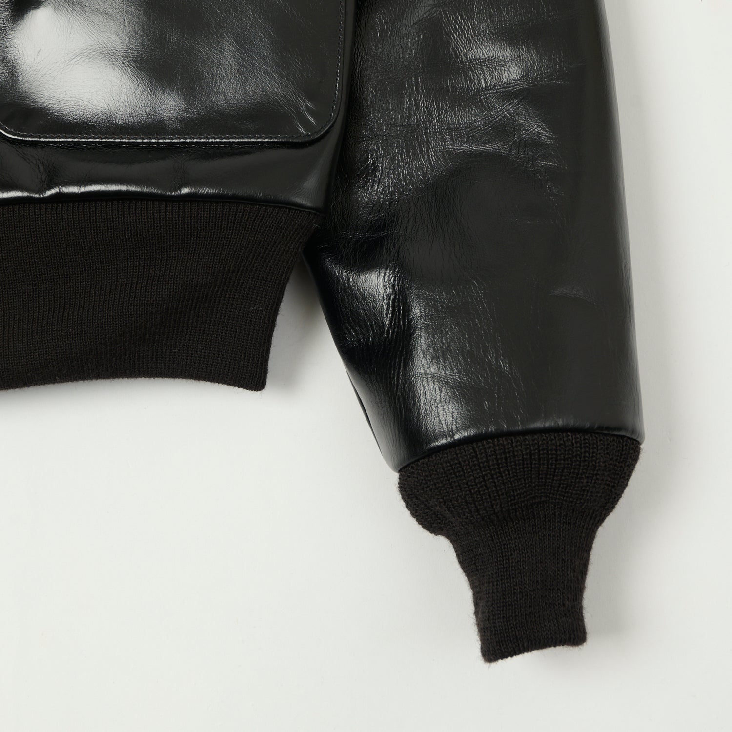 Buzz Rickson's x William Gibson A-2 Rough Wear Leather Flight Jacket - Black