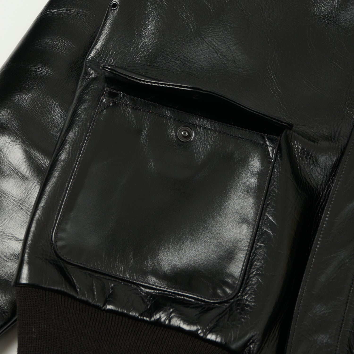 Buzz Rickson's x William Gibson A-2 Rough Wear Leather Flight Jacket - Black