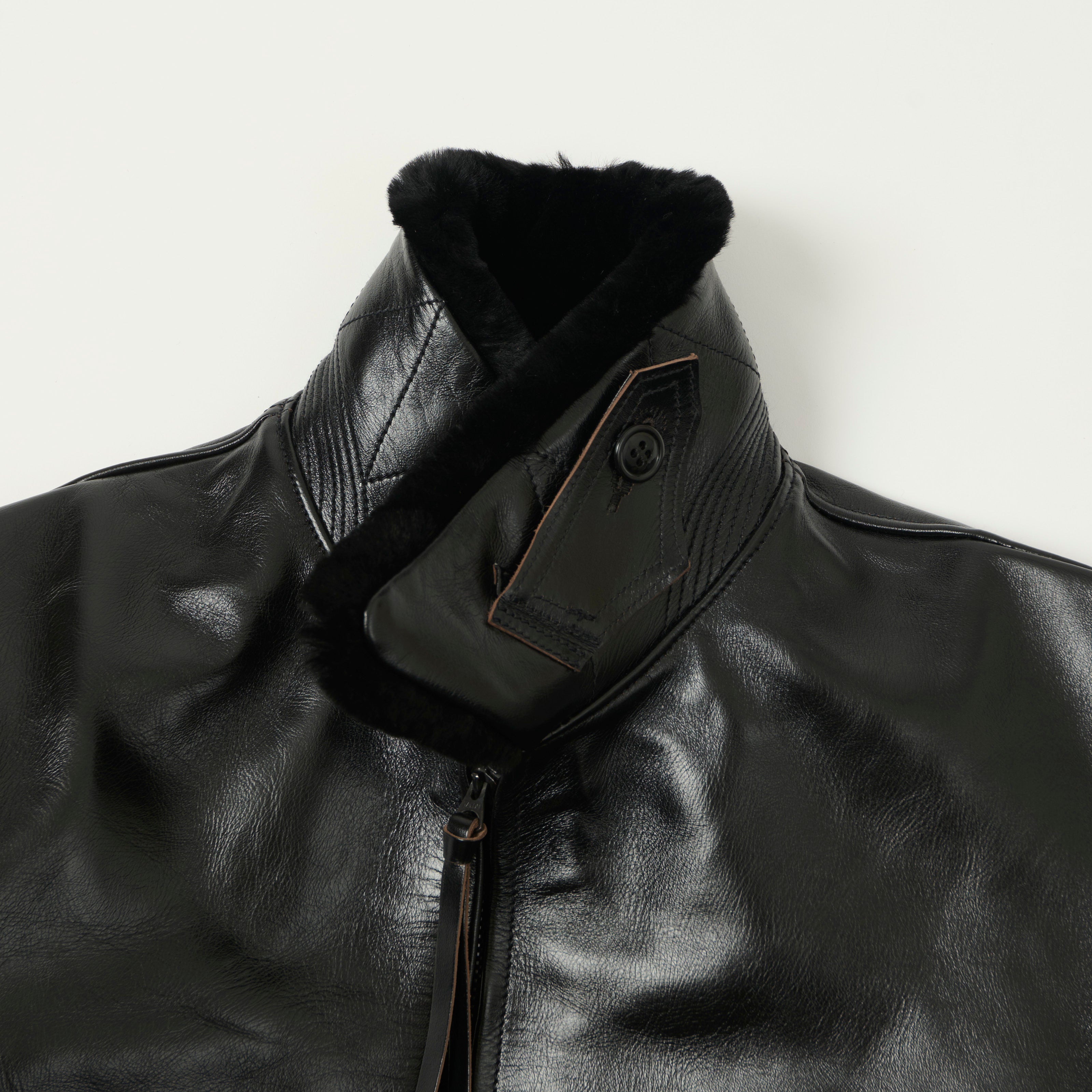 Buzz Rickson's William Gibson Type AN-J-3A Horsehide Flight Jacket - Black