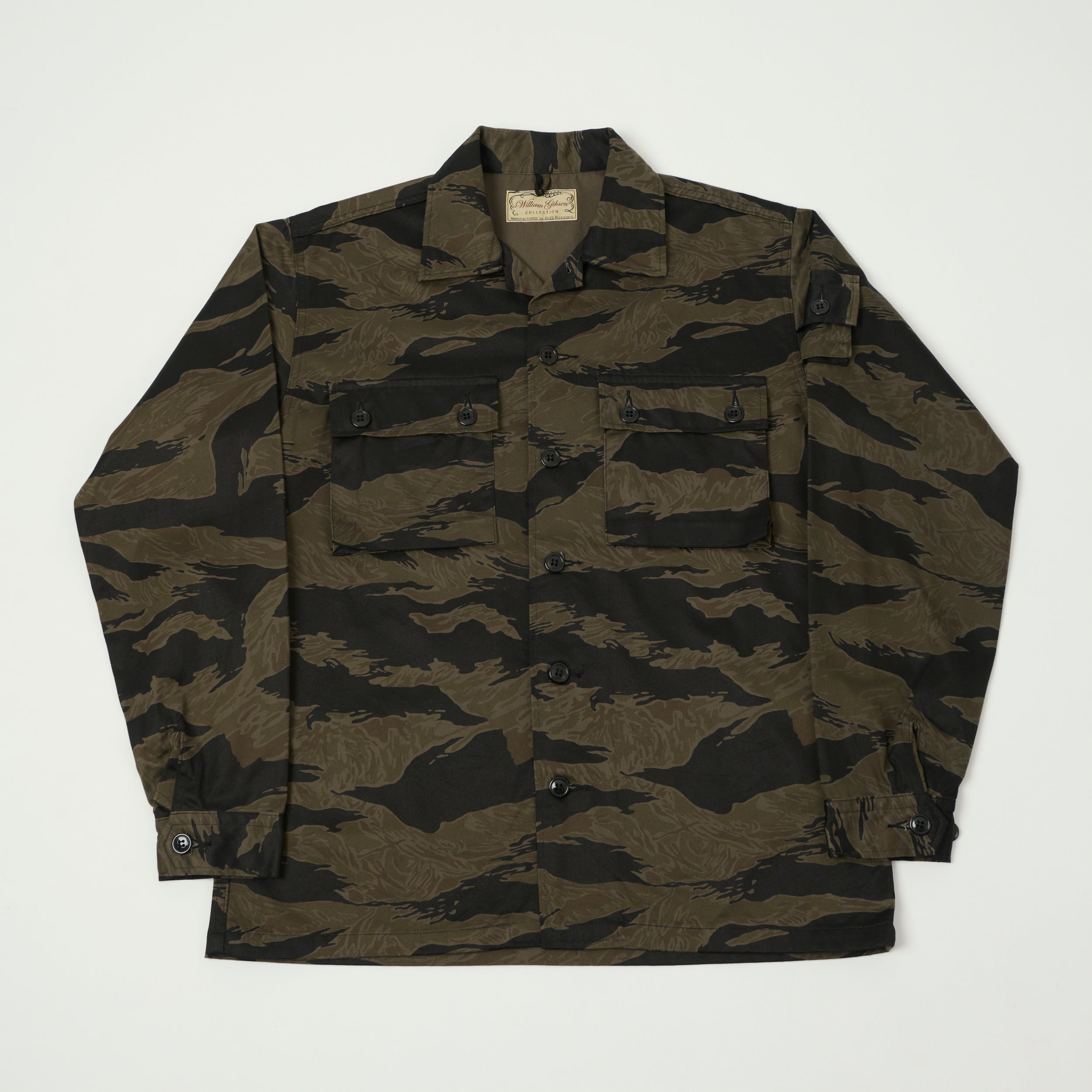 Buzz Rickson's William Gibson Black Tiger Stripe Camo Jacket - Black/Olive